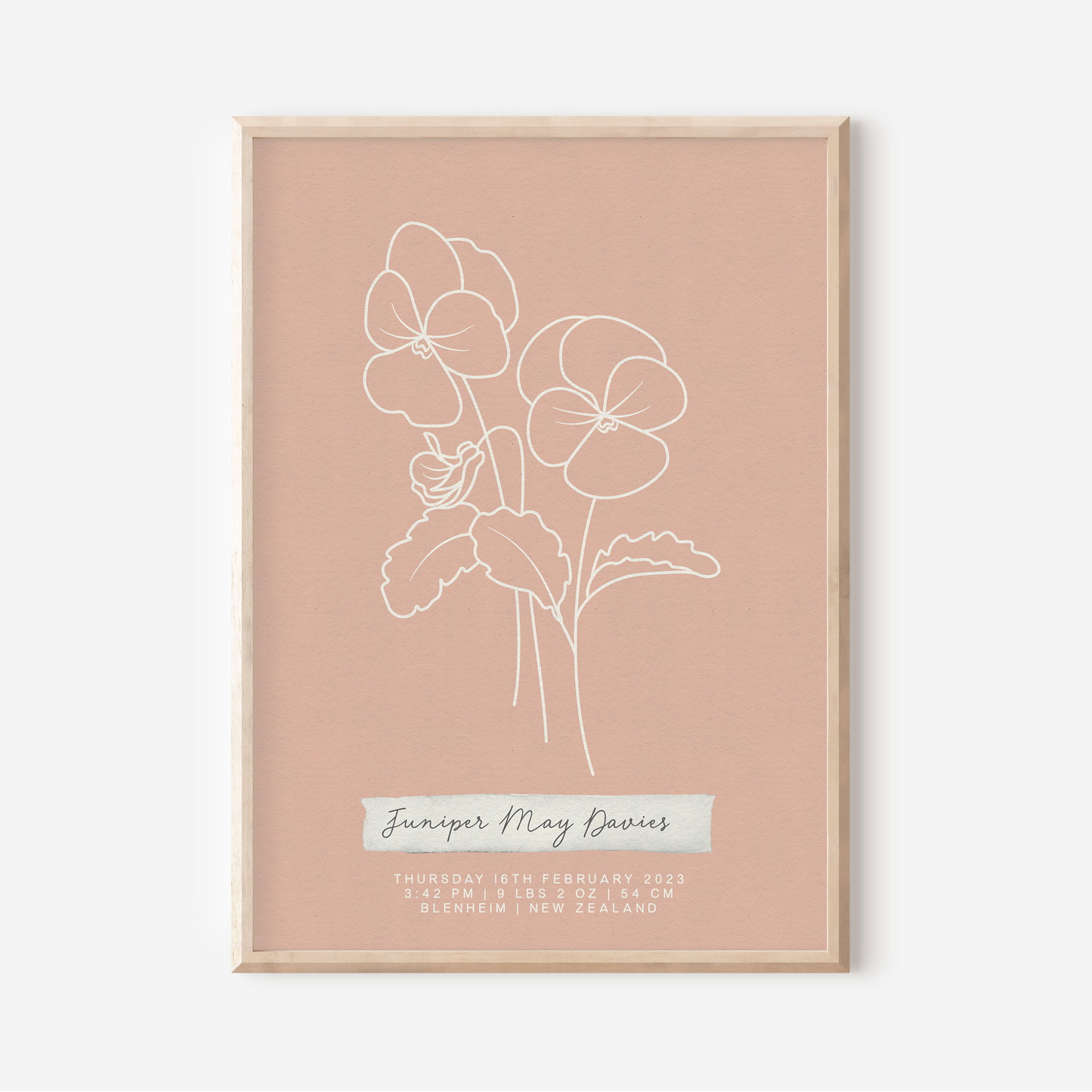 FEBRUARY Violet - Botanical Birth Month Keepsake Print