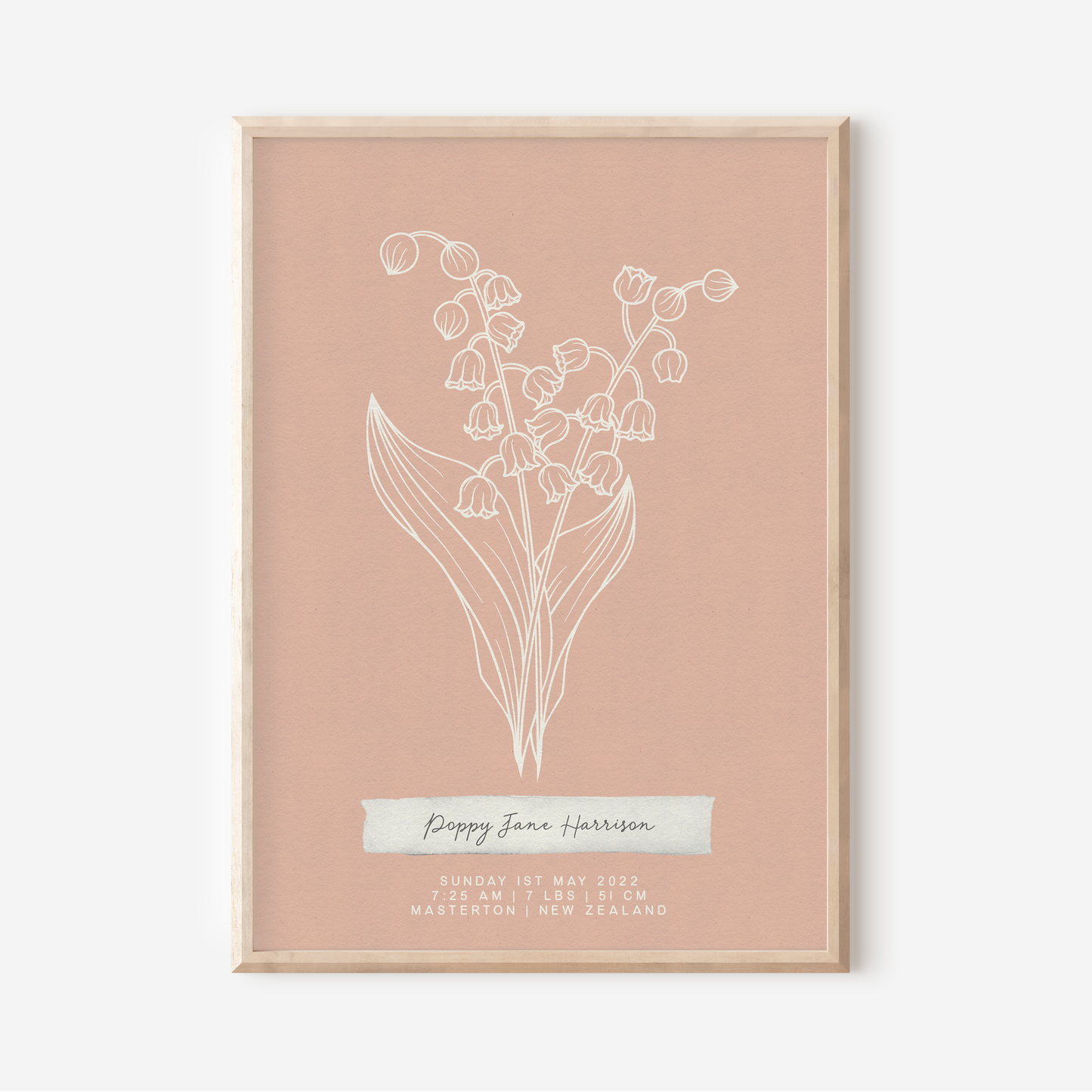 MAY Lily of the Valley - Botanical Birth Month Keepsake Print