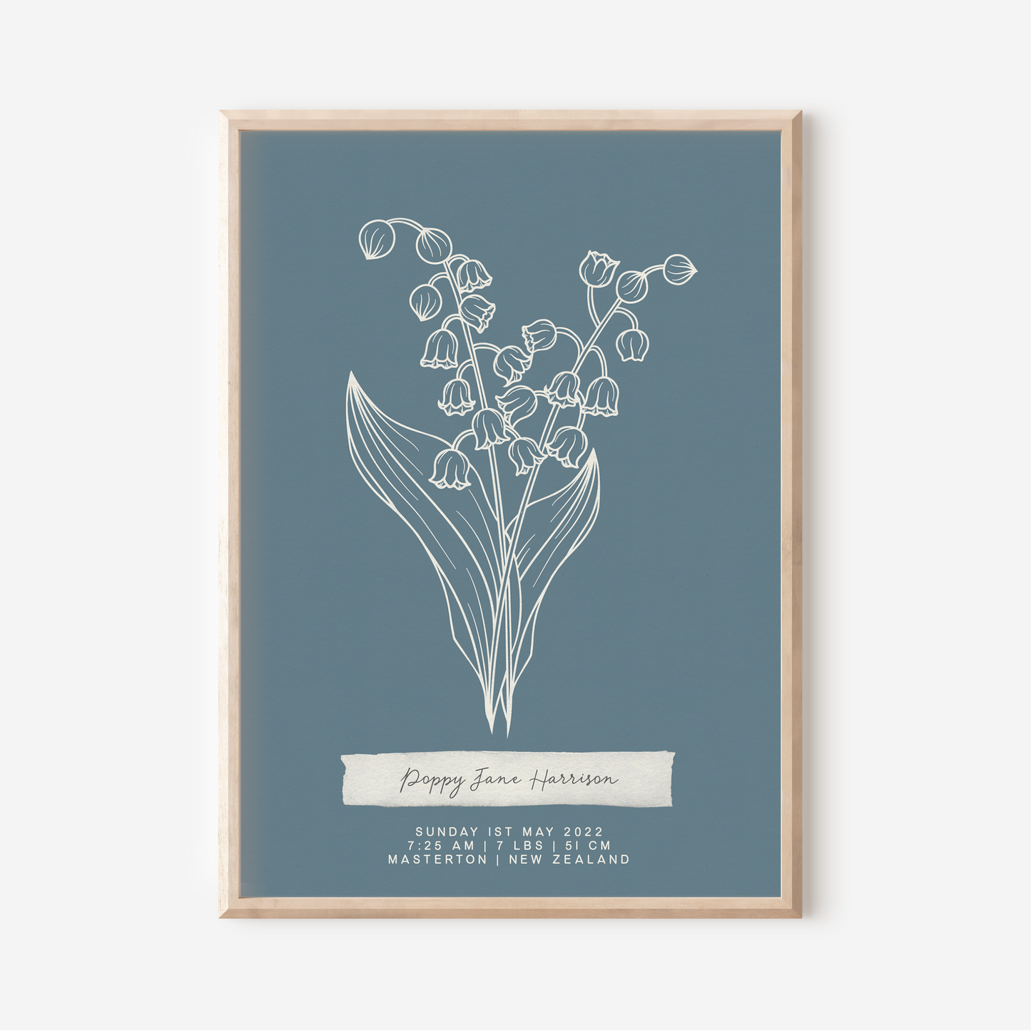 MAY Lily of the Valley - Botanical Birth Month Keepsake Print
