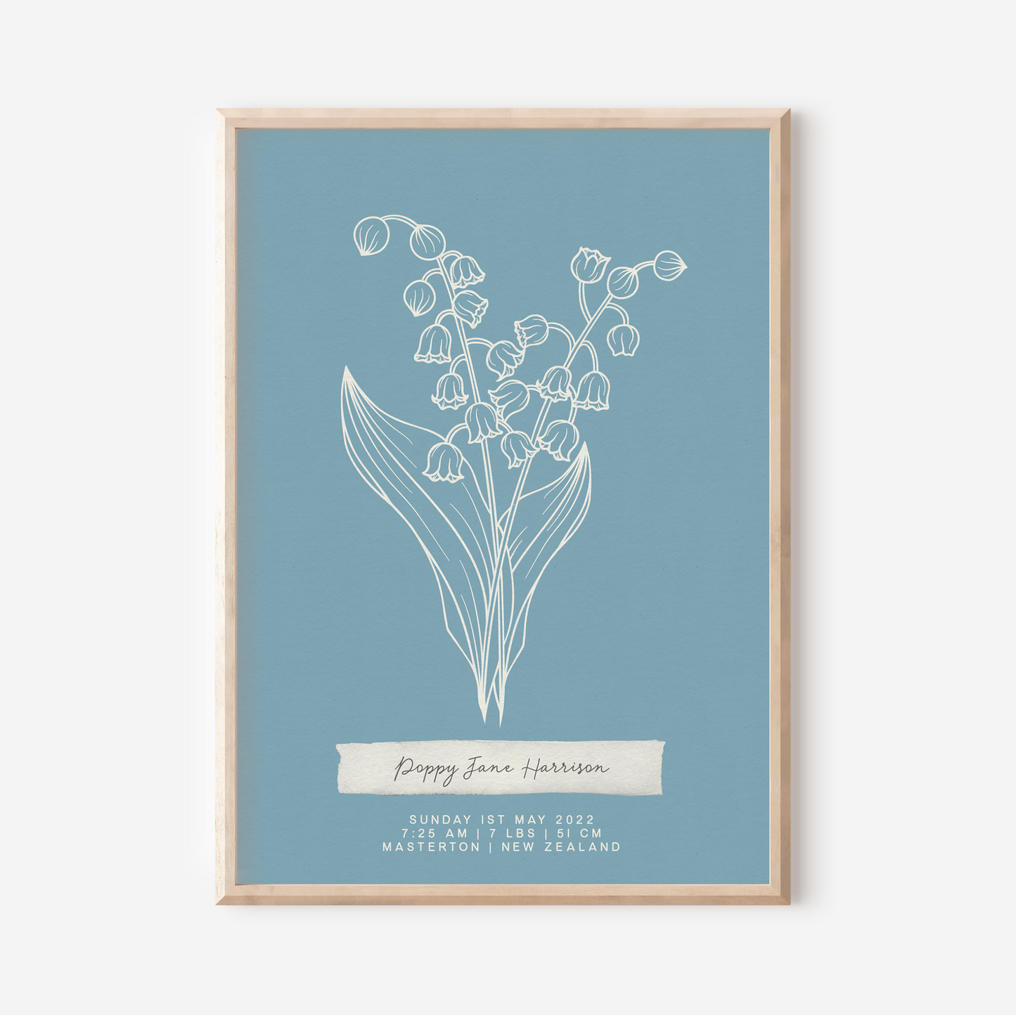 MAY Lily of the Valley - Botanical Birth Month Keepsake Print