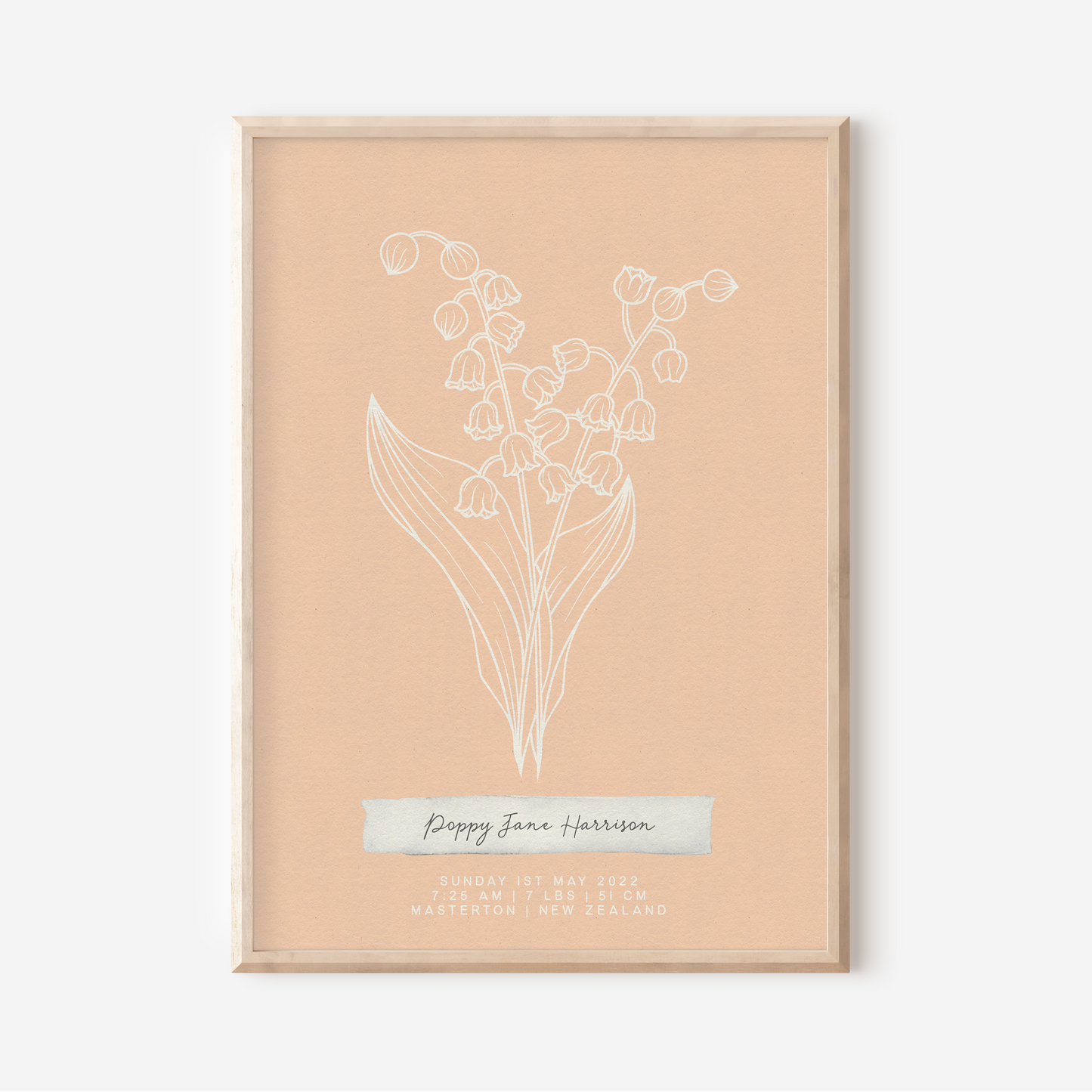 MAY Lily of the Valley - Botanical Birth Month Keepsake Print