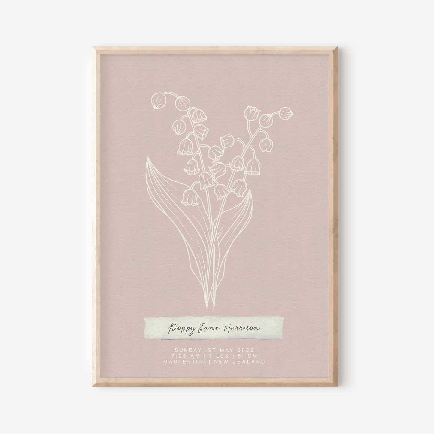 MAY Lily of the Valley - Botanical Birth Month Keepsake Print