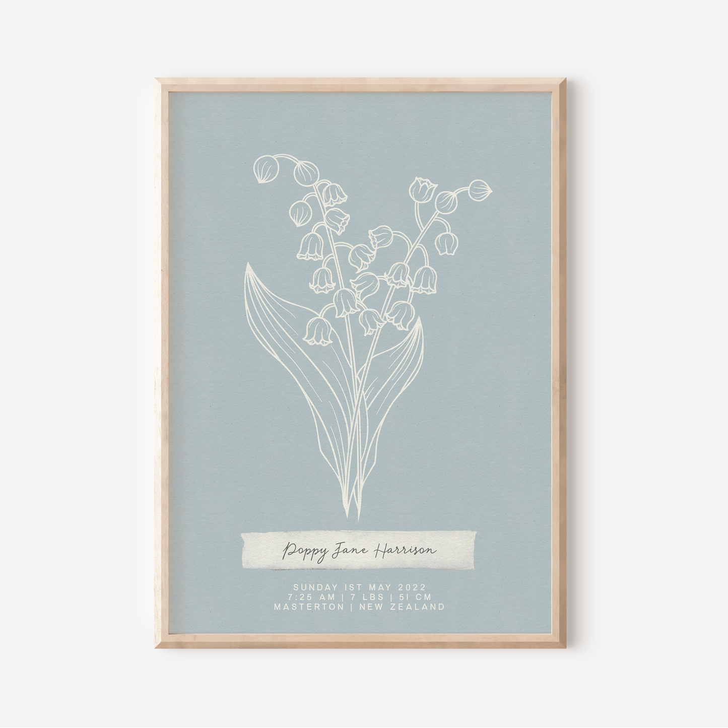 MAY Lily of the Valley - Botanical Birth Month Keepsake Print
