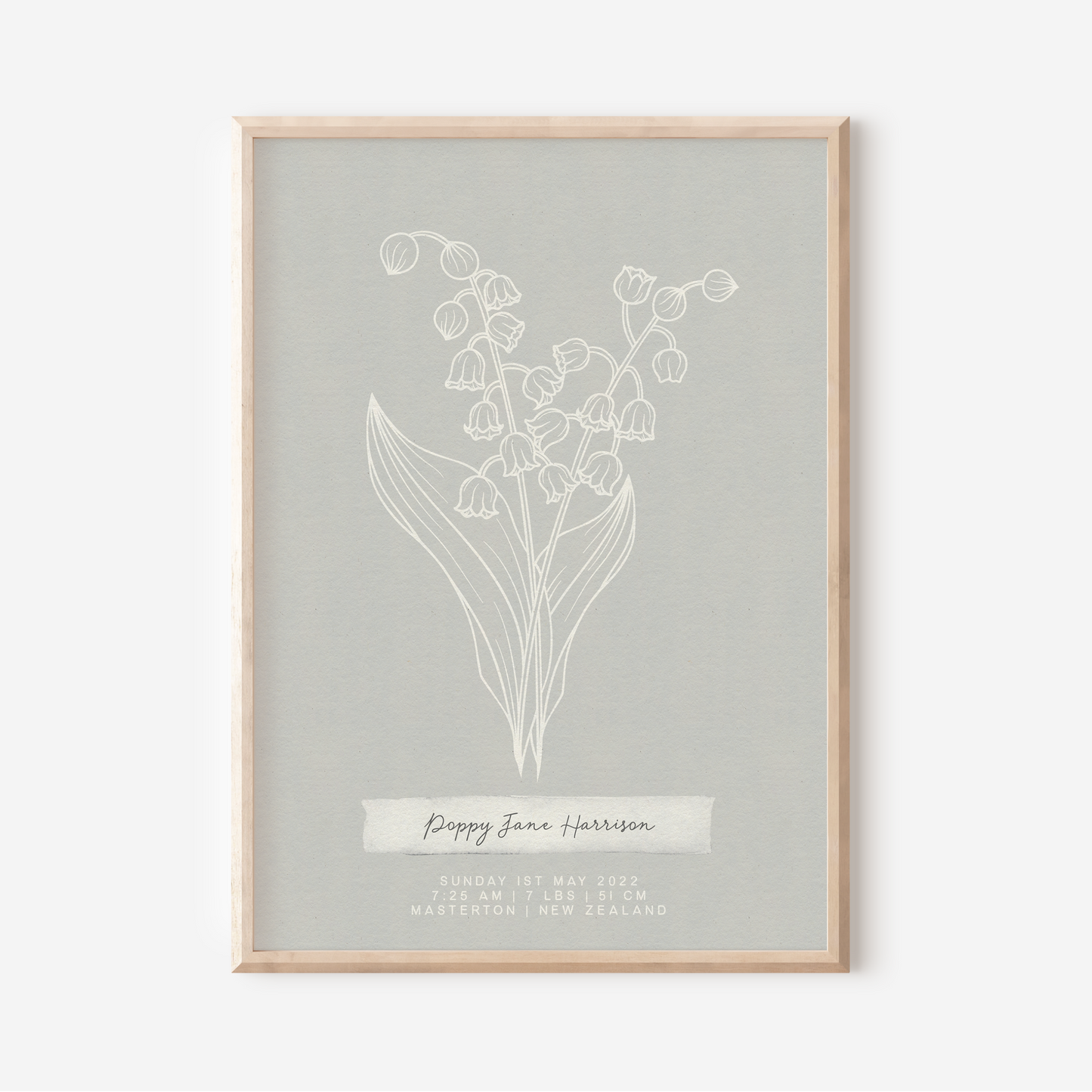 MAY Lily of the Valley - Botanical Birth Month Keepsake Print