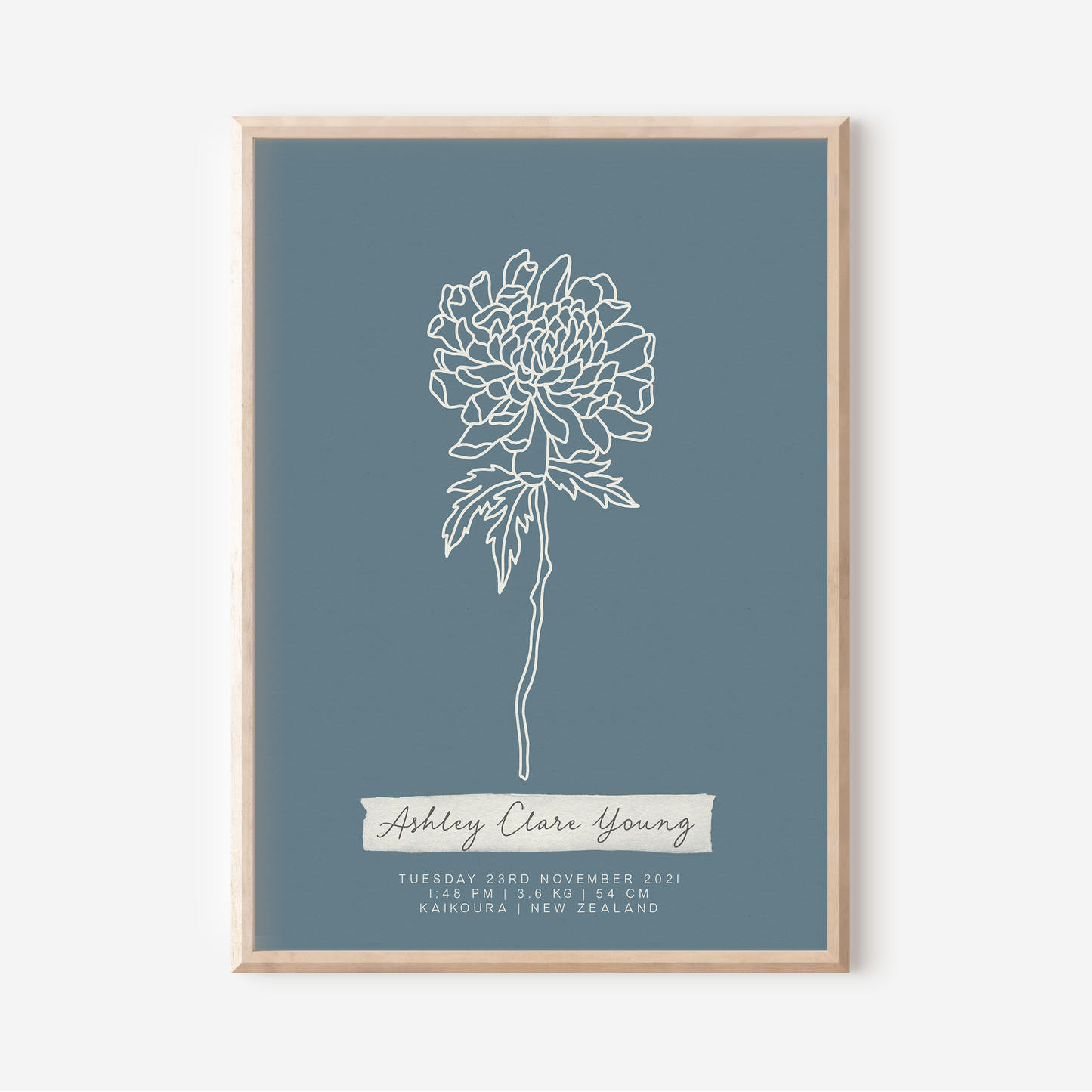 NOVEMBER Chrysanthemum - Botanical Birth Month Keepsake Print