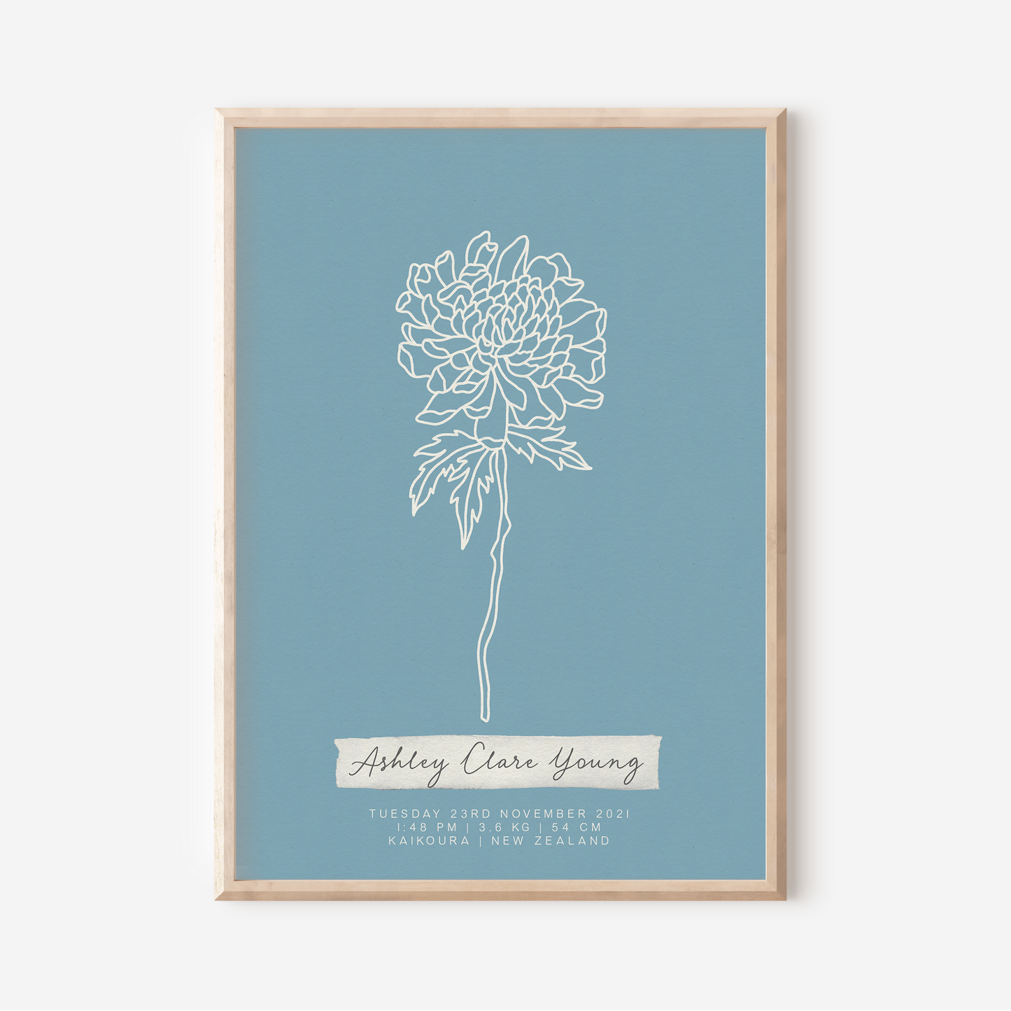 NOVEMBER Chrysanthemum - Botanical Birth Month Keepsake Print