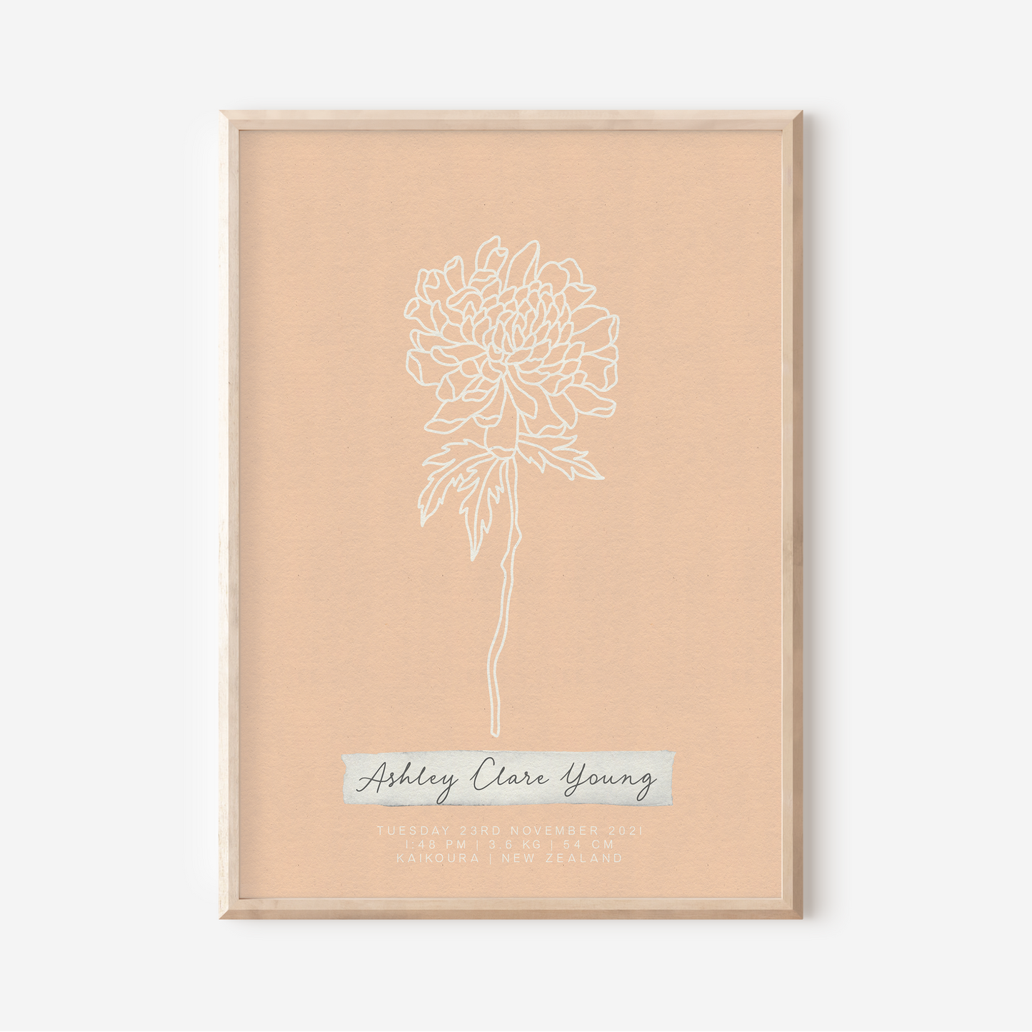 NOVEMBER Chrysanthemum - Botanical Birth Month Keepsake Print