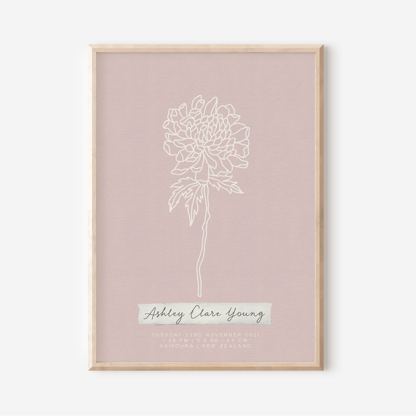 NOVEMBER Chrysanthemum - Botanical Birth Month Keepsake Print