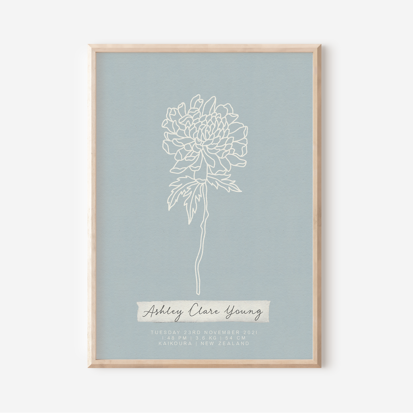 NOVEMBER Chrysanthemum - Botanical Birth Month Keepsake Print
