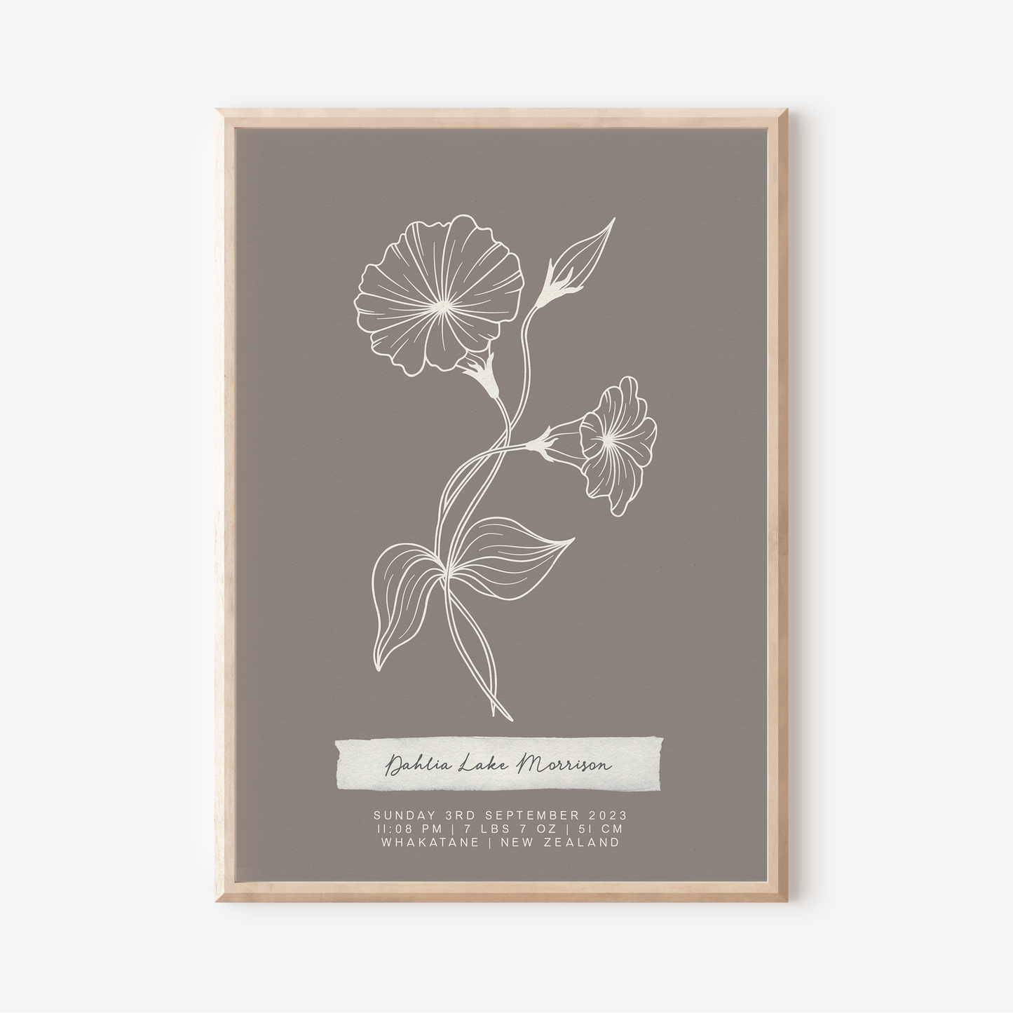 SEPTEMBER Morning Glory - Botanical Birth Month Keepsake Print