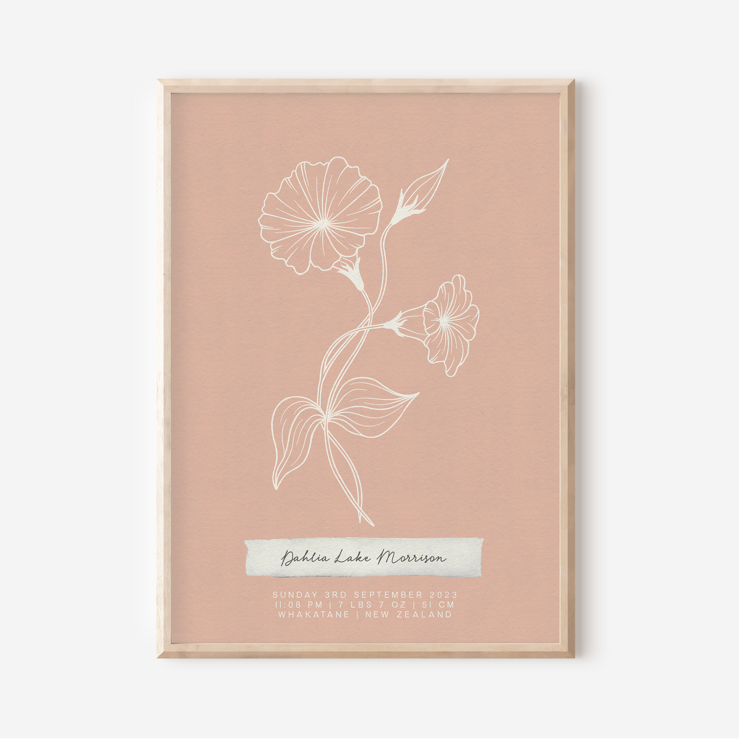 SEPTEMBER Morning Glory - Botanical Birth Month Keepsake Print
