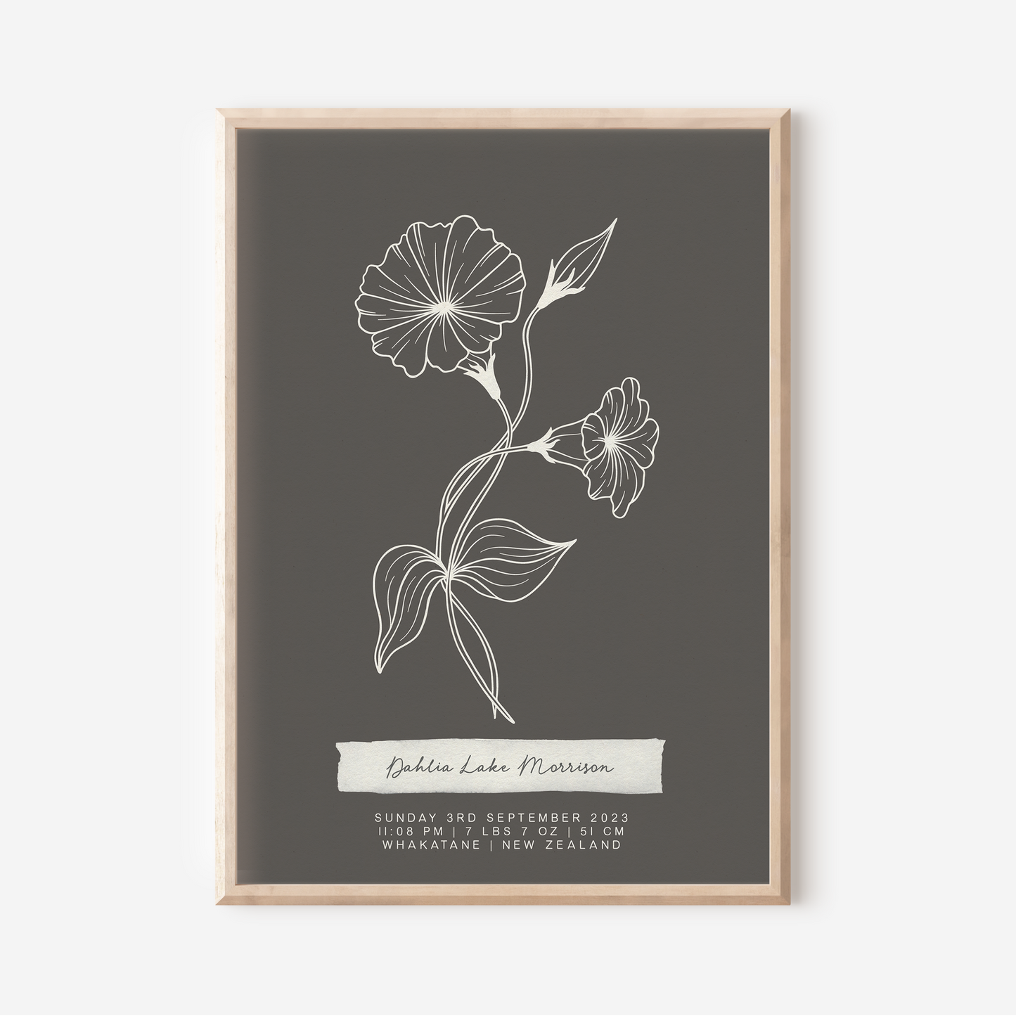 SEPTEMBER Morning Glory - Botanical Birth Month Keepsake Print