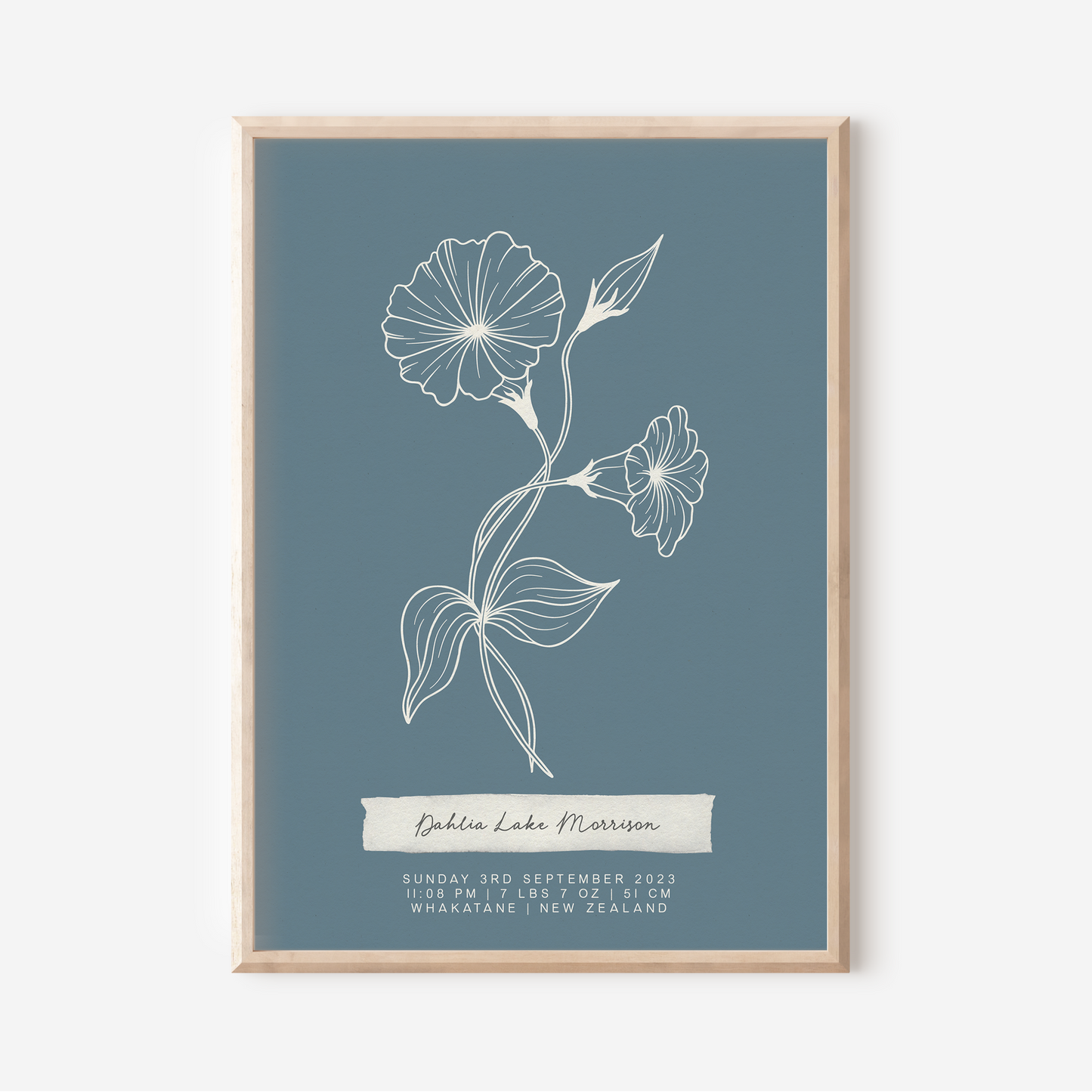 SEPTEMBER Morning Glory - Botanical Birth Month Keepsake Print