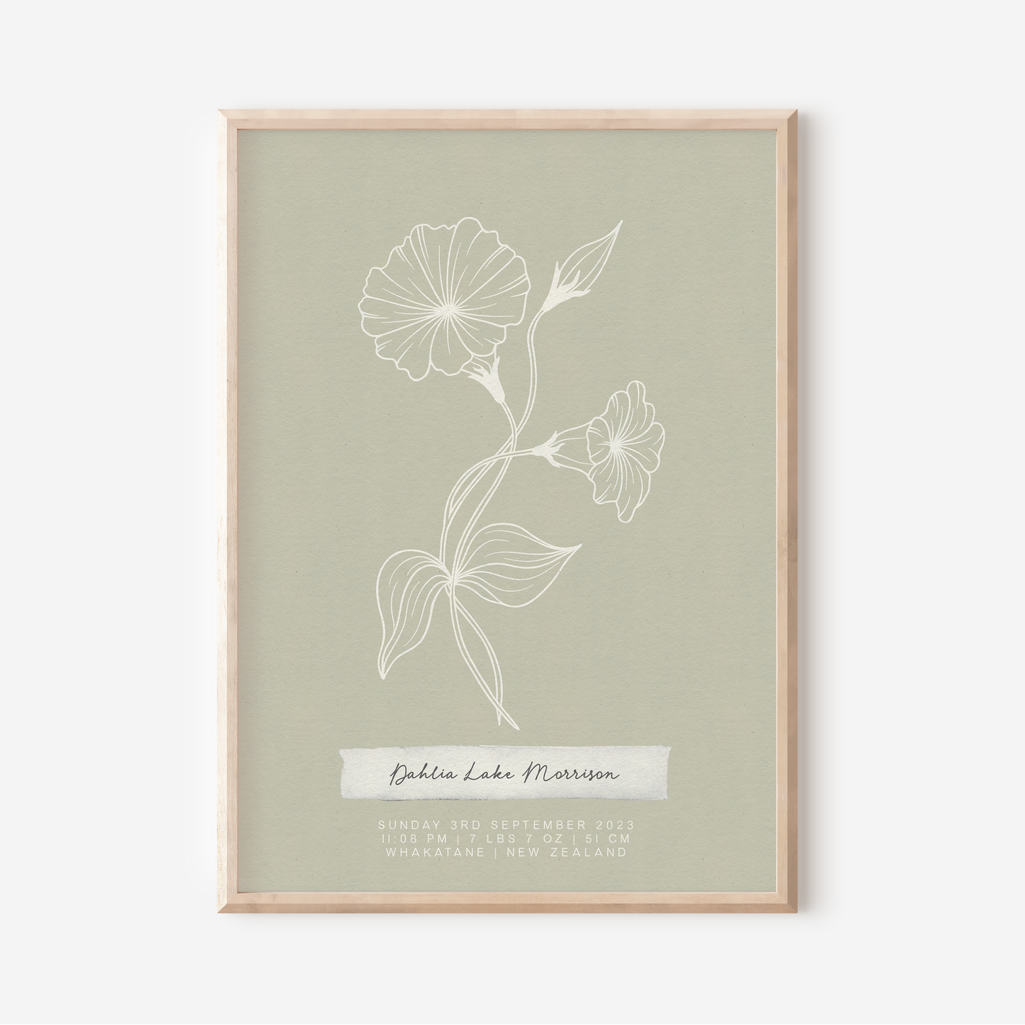 SEPTEMBER Morning Glory - Botanical Birth Month Keepsake Print