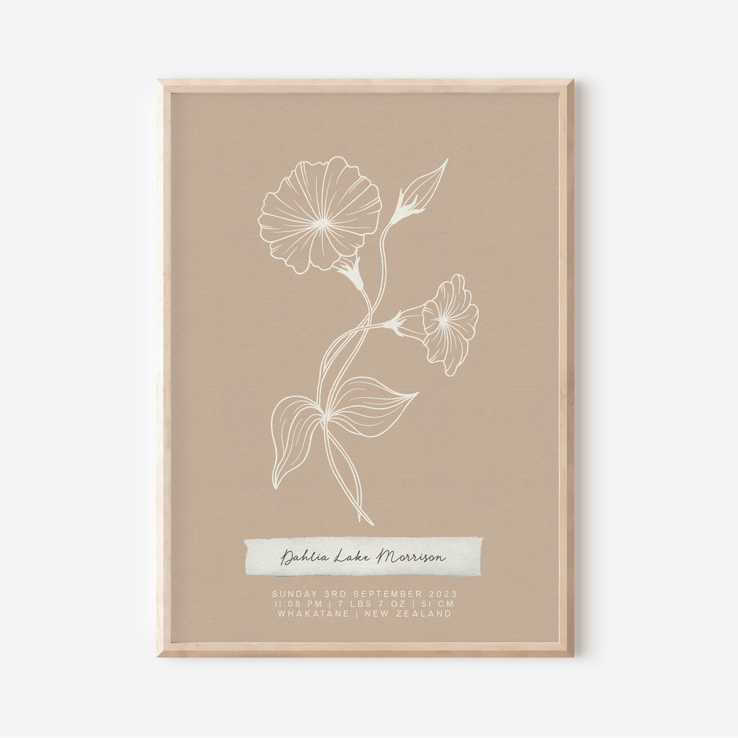 SEPTEMBER Morning Glory - Botanical Birth Month Keepsake Print
