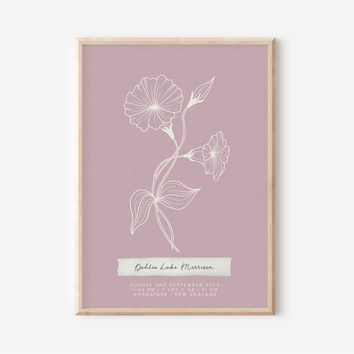 SEPTEMBER Morning Glory - Botanical Birth Month Keepsake Print
