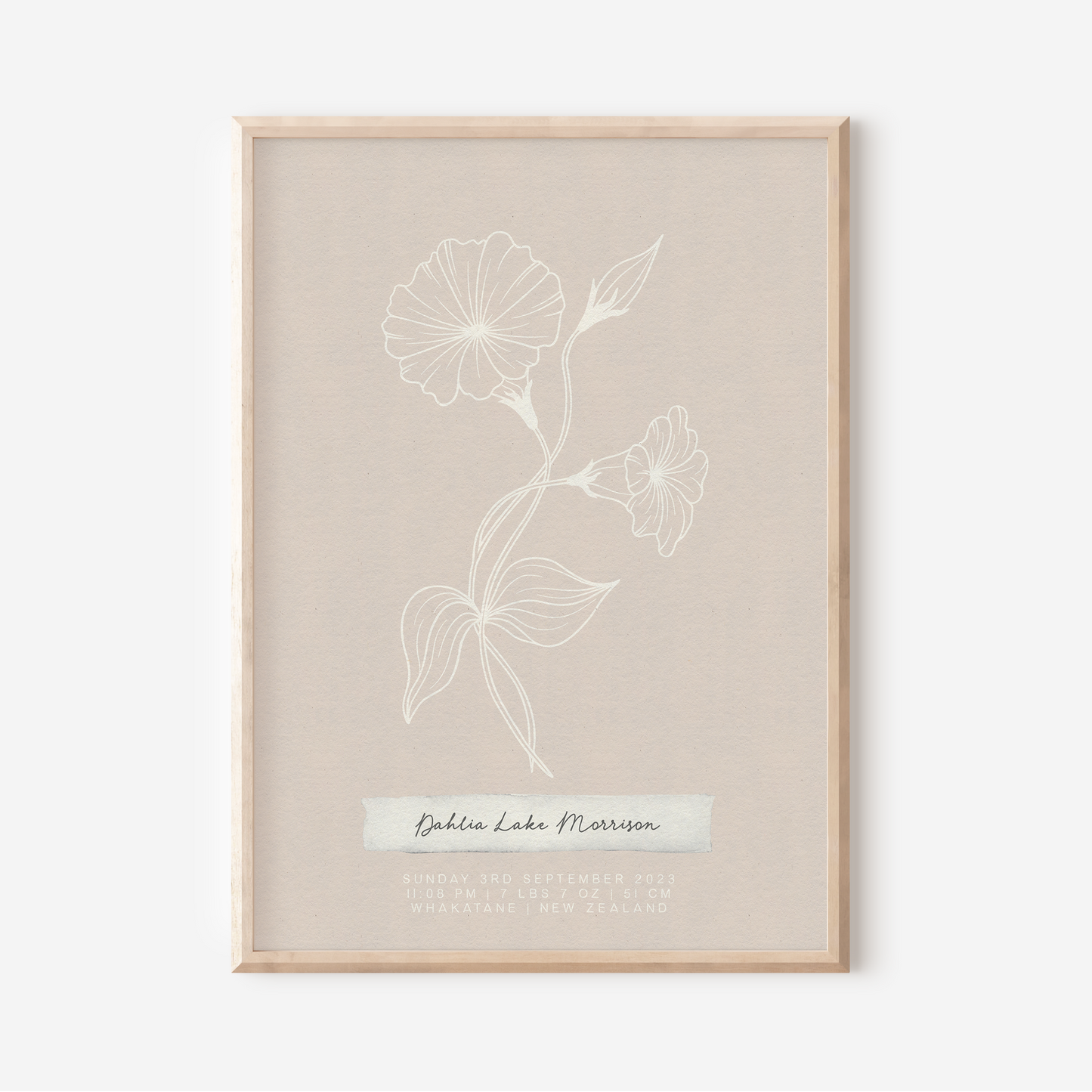 SEPTEMBER Morning Glory - Botanical Birth Month Keepsake Print
