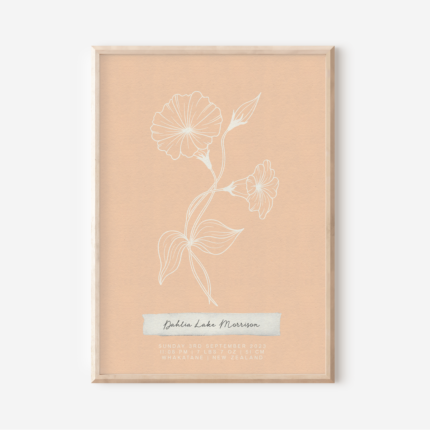 SEPTEMBER Morning Glory - Botanical Birth Month Keepsake Print