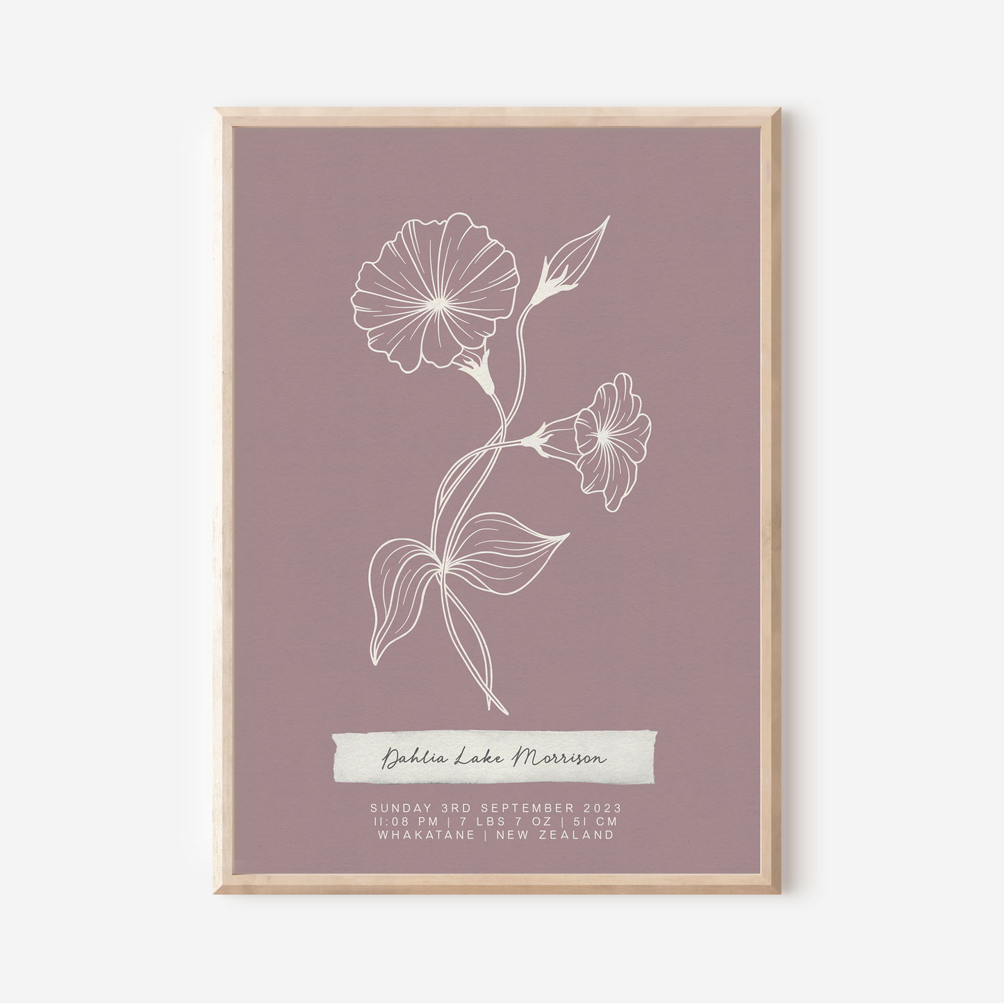 SEPTEMBER Morning Glory - Botanical Birth Month Keepsake Print