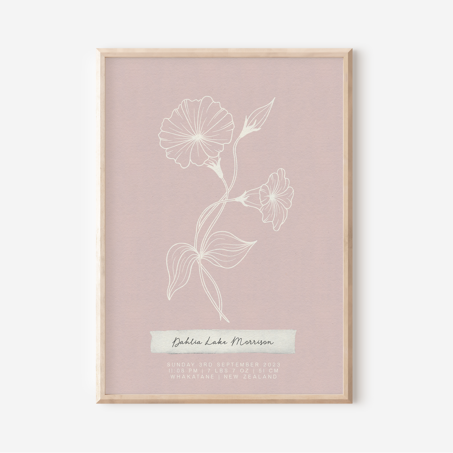 SEPTEMBER Morning Glory - Botanical Birth Month Keepsake Print