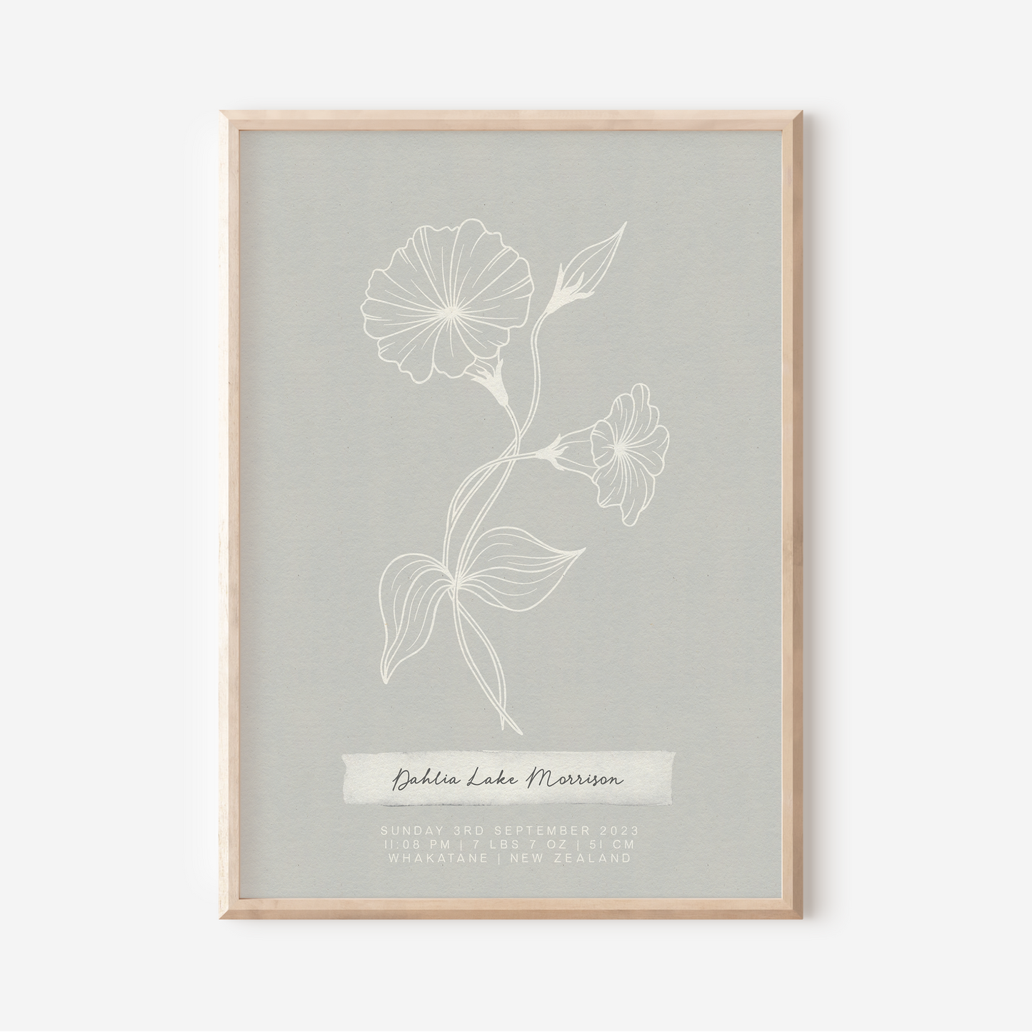 SEPTEMBER Morning Glory - Botanical Birth Month Keepsake Print