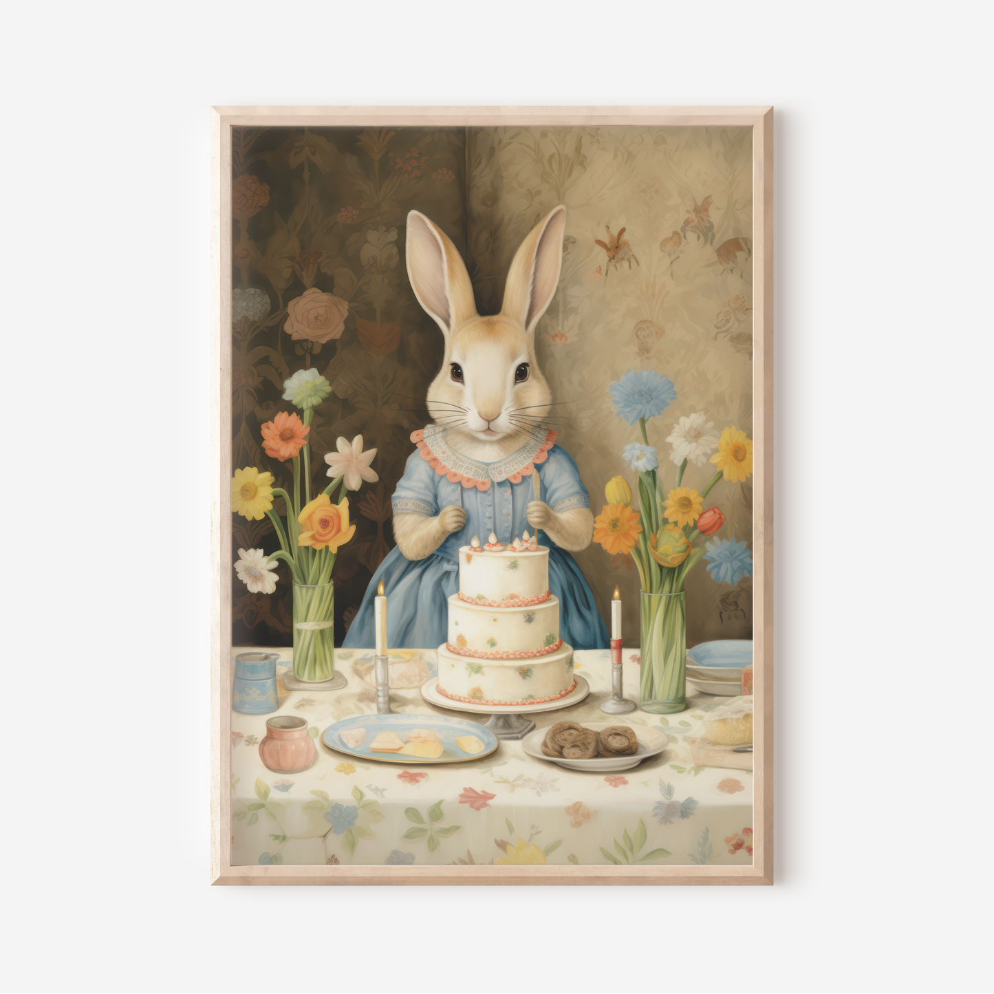 Vintage Birthday Bunny | Art Print