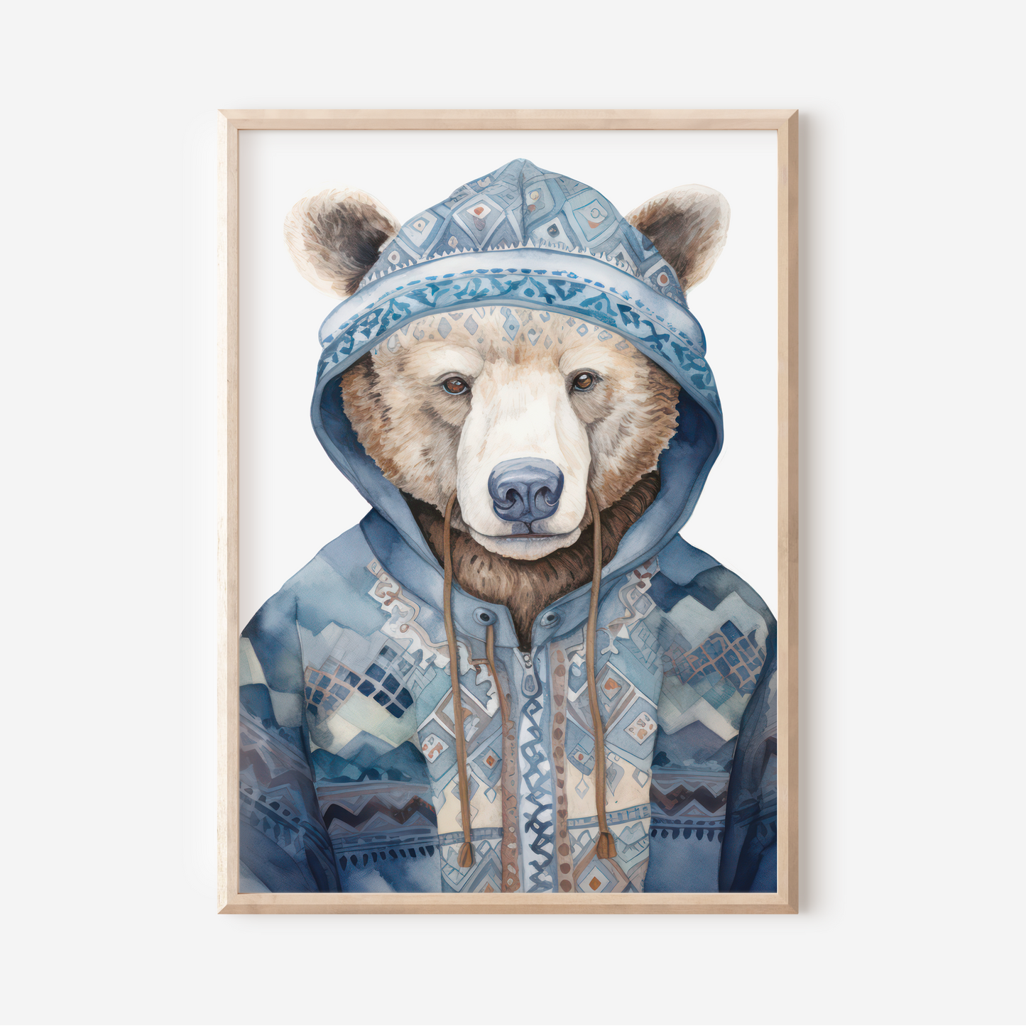 Vintage Winter Bear | Art Print
