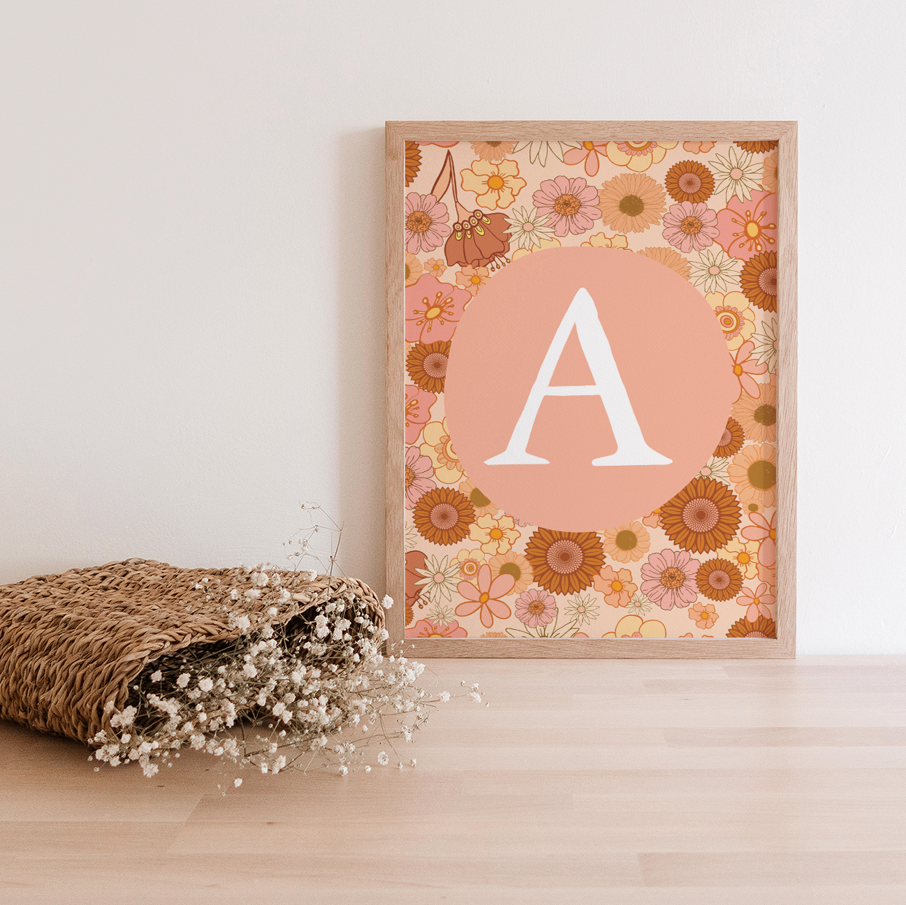 Wildflower A-Z Initial | Art Print