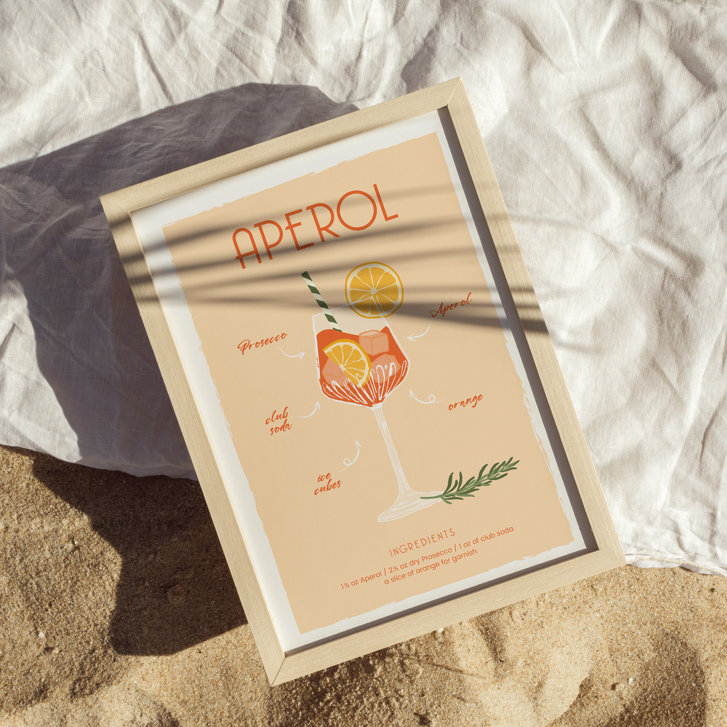 Aperol Cocktail | Art Print
