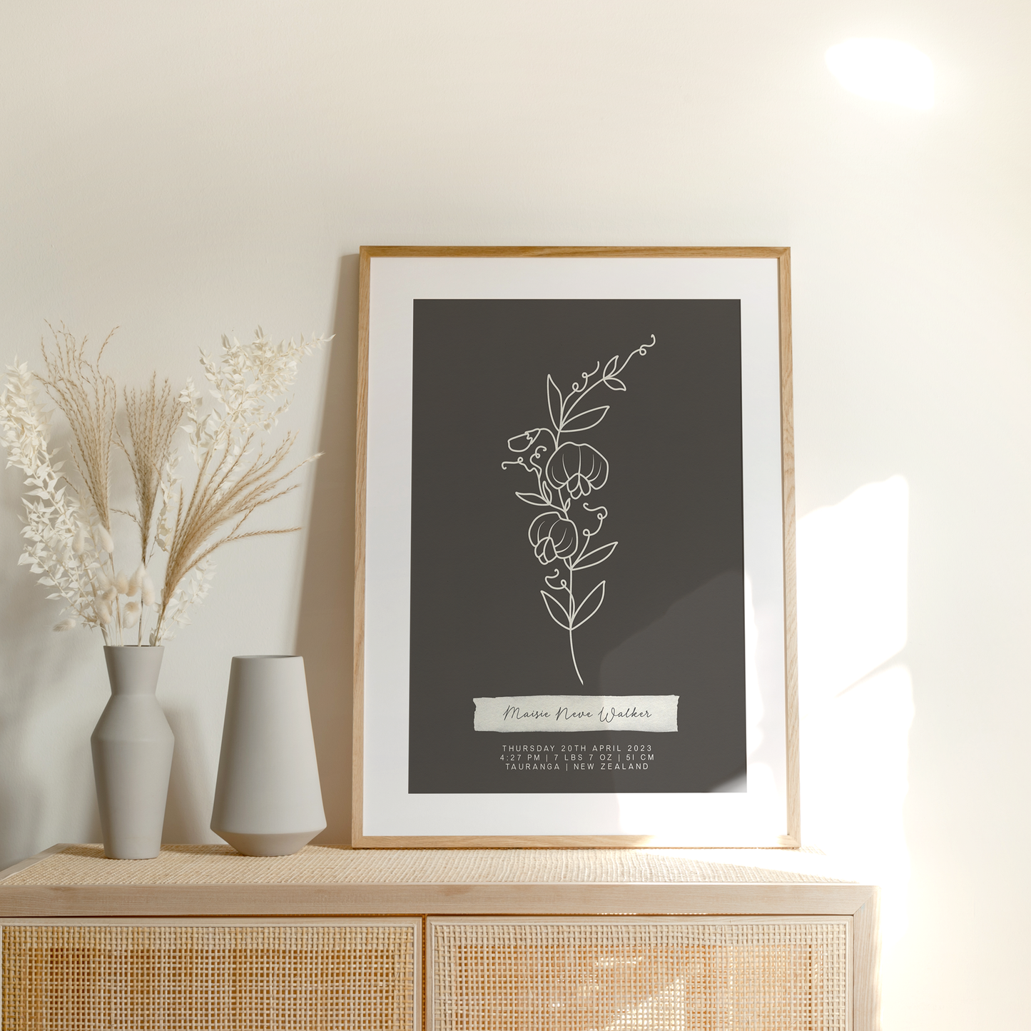 APRIL Sweet Pea - Botanical Birth Month Keepsake Print