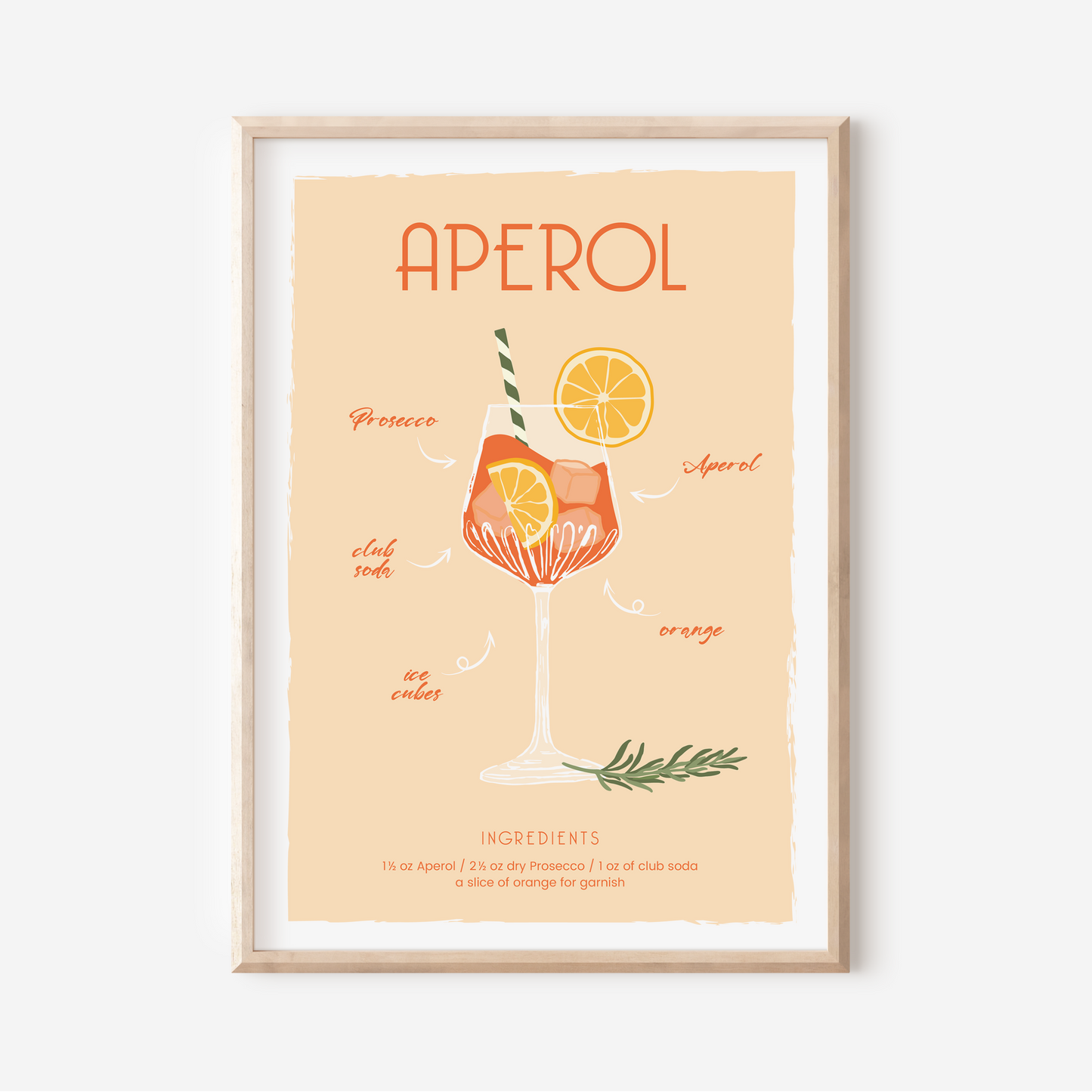 Aperol Cocktail | Art Print