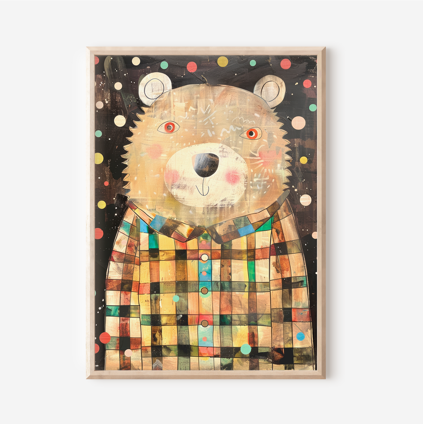 Plaid Shirt Bear | Art Print