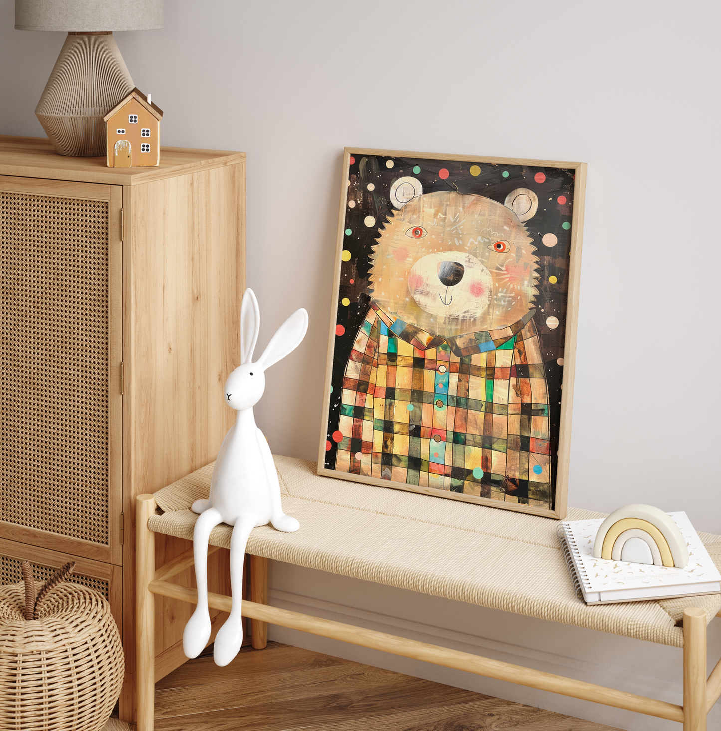Plaid Shirt Bear | Art Print