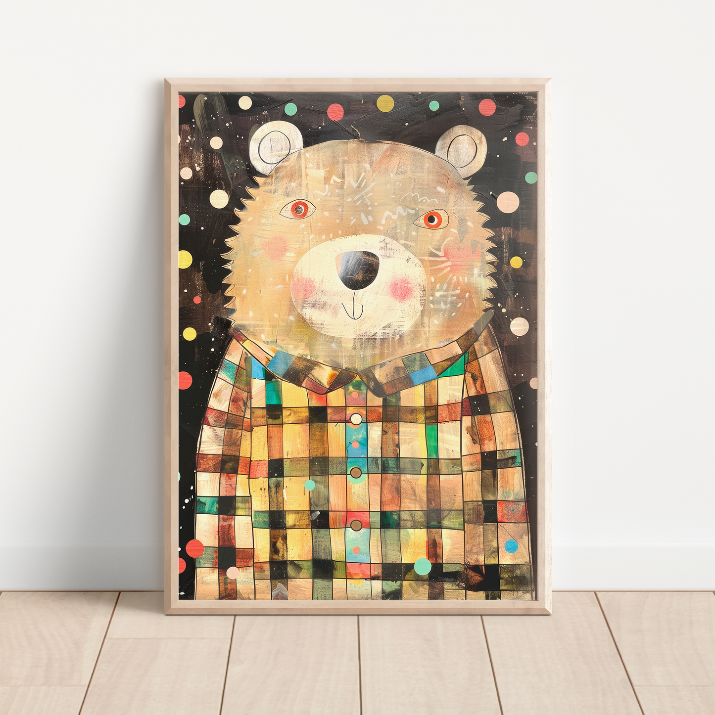 Plaid Shirt Bear | Art Print