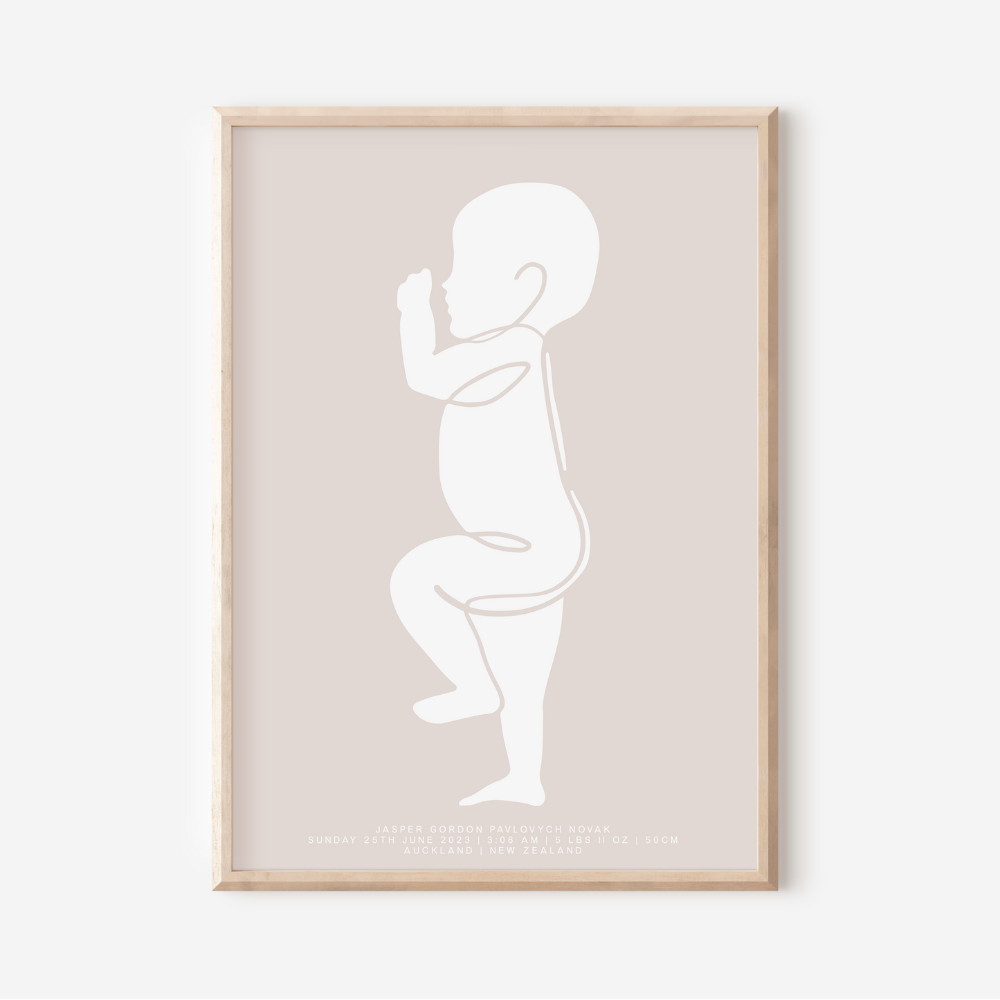 Sophisticated (not scale) - Birth Detail Keepsake Print