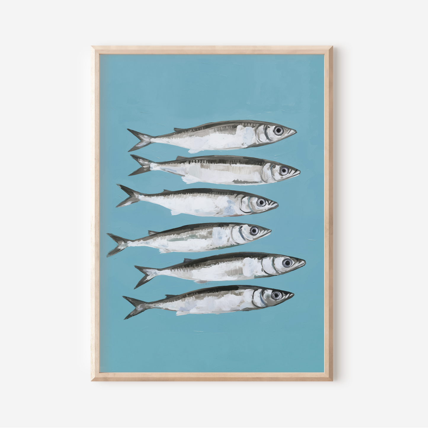 Sardines on Blue | Art Print