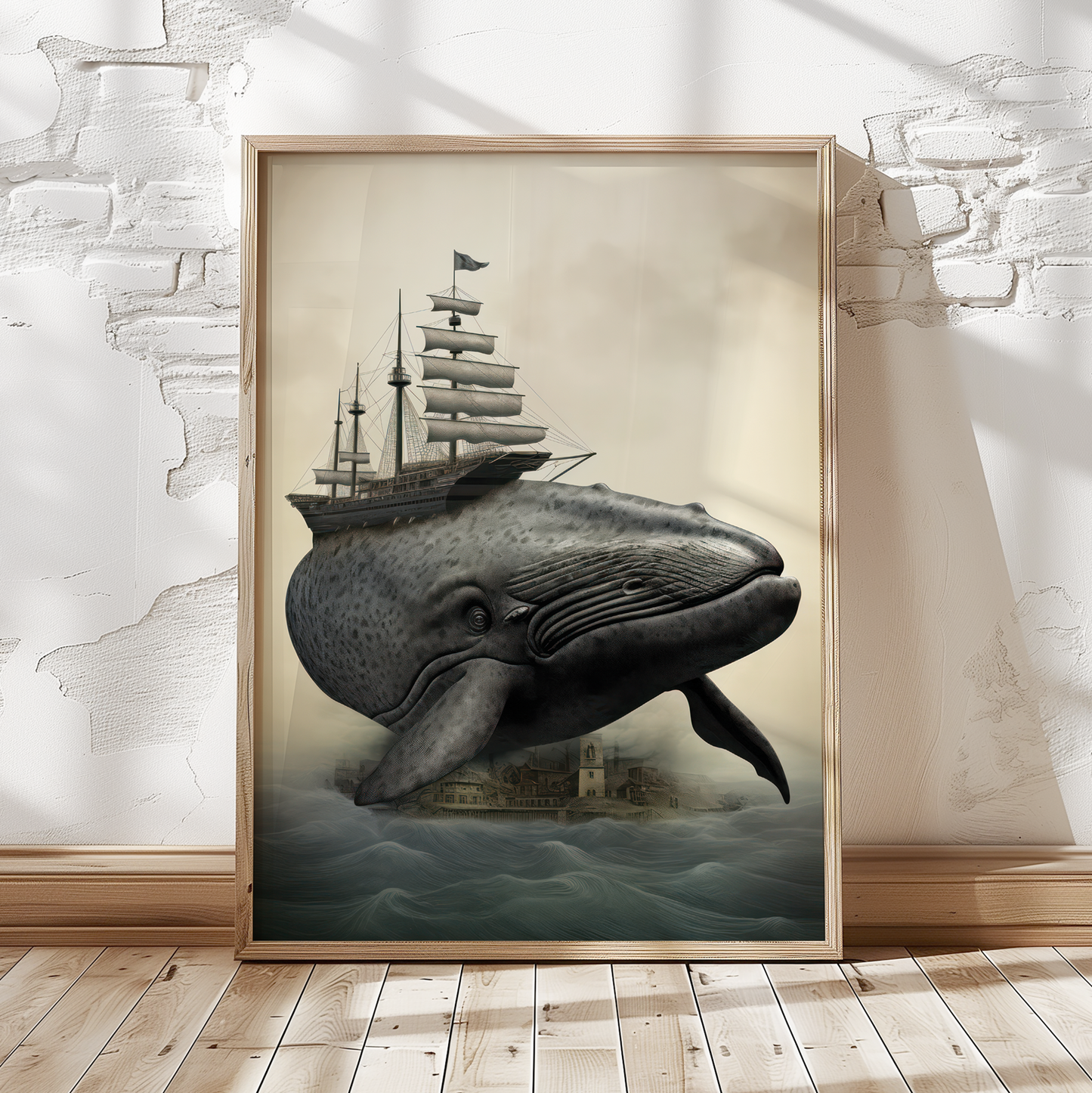 Vintage Blue Whale | Art Print