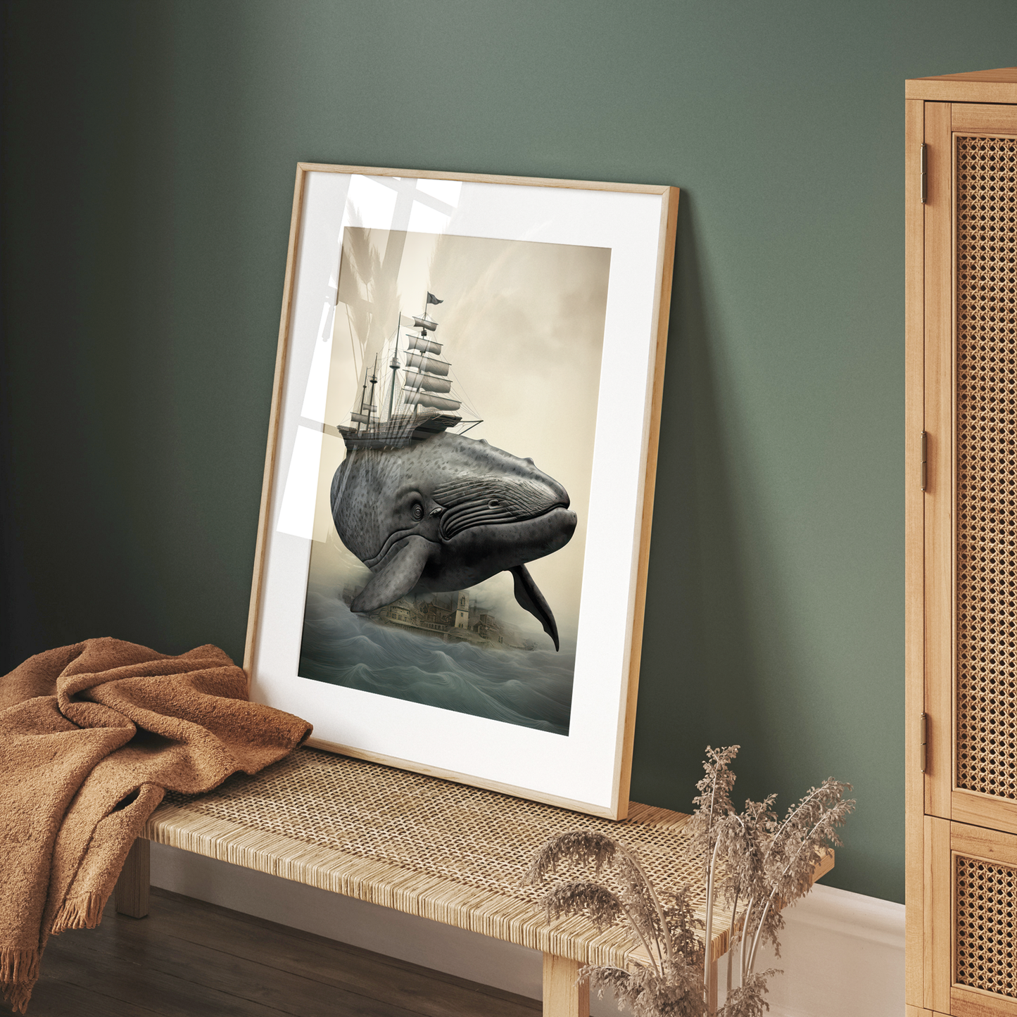 Vintage Blue Whale | Art Print