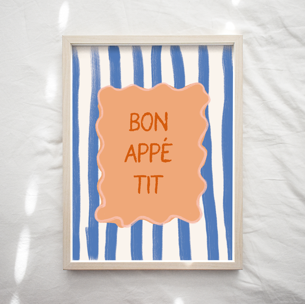Bon Appétit Blue | Art Print