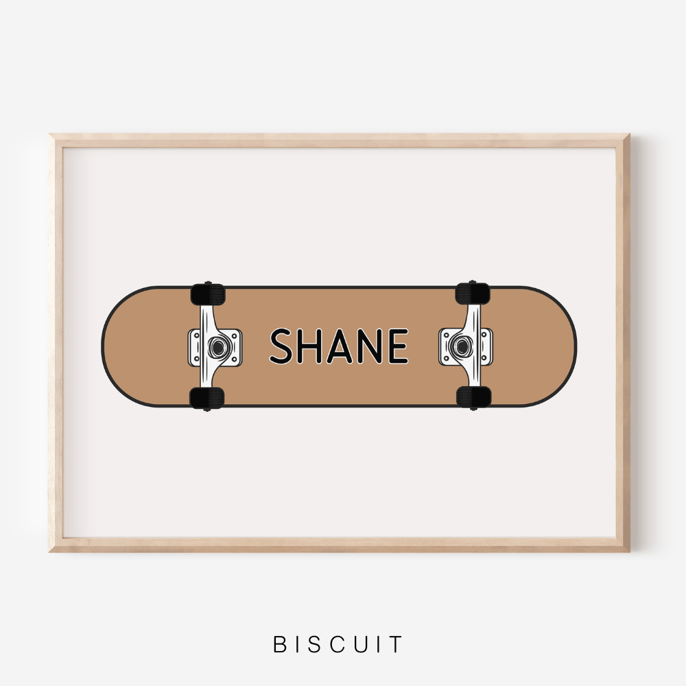 Skateboard Personalised | Art Print