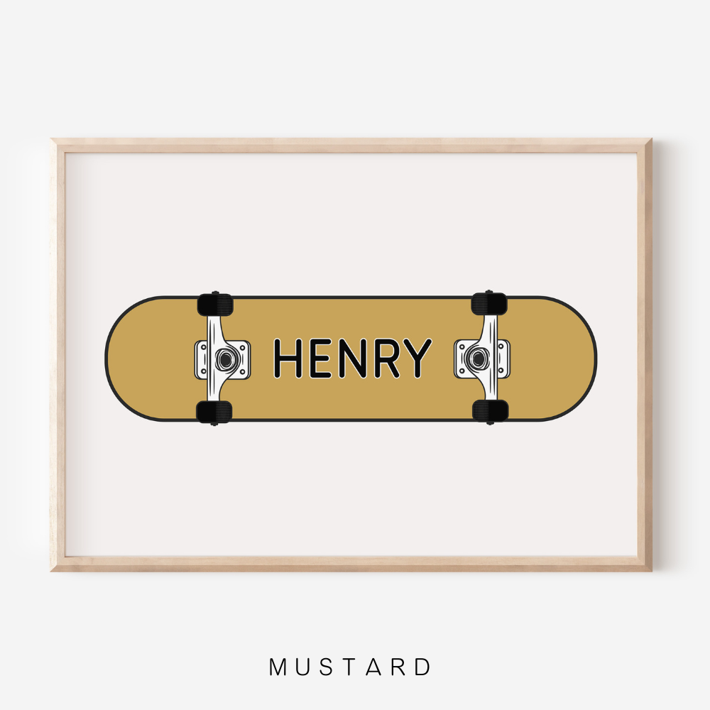 Skateboard Personalised | Art Print