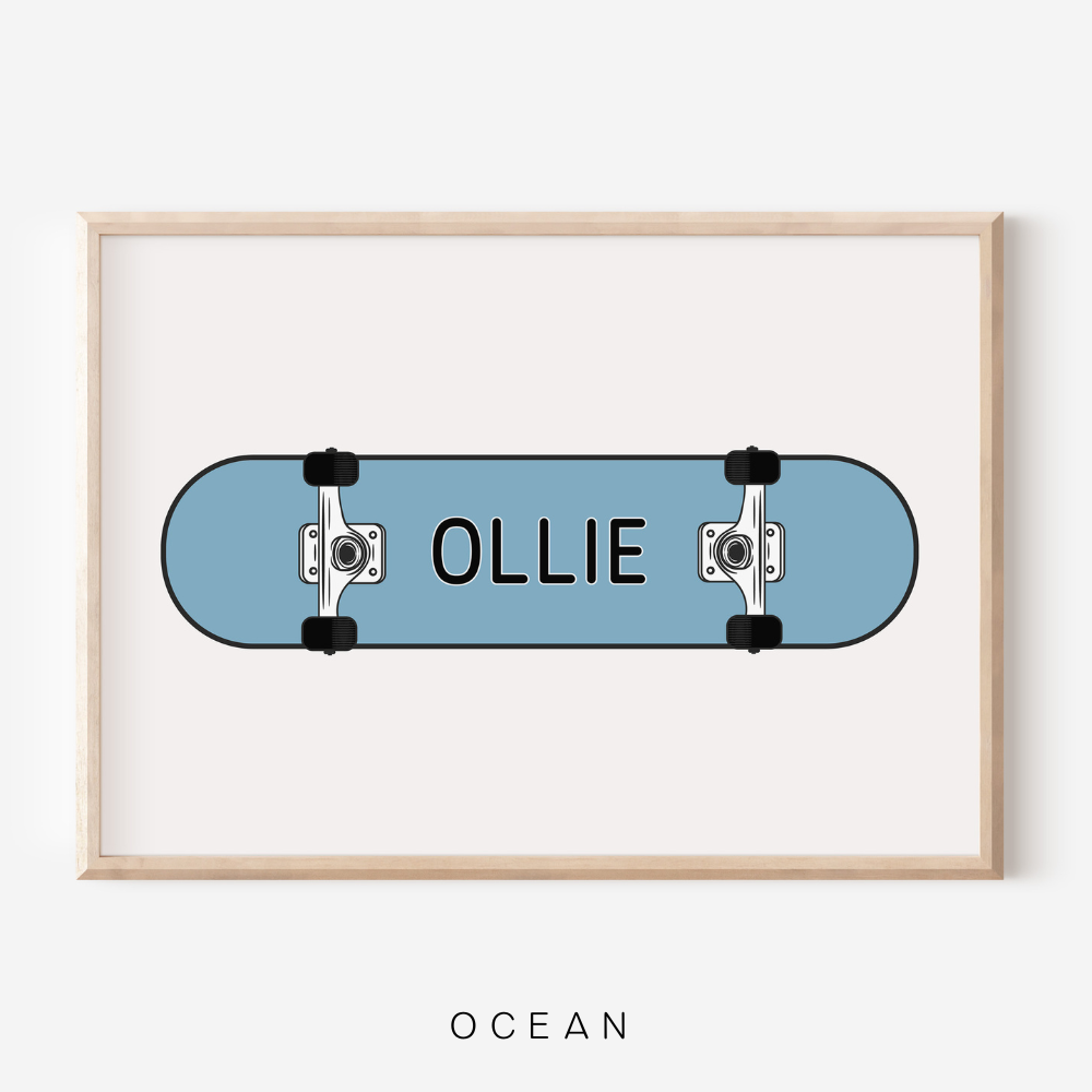 Skateboard Personalised | Art Print