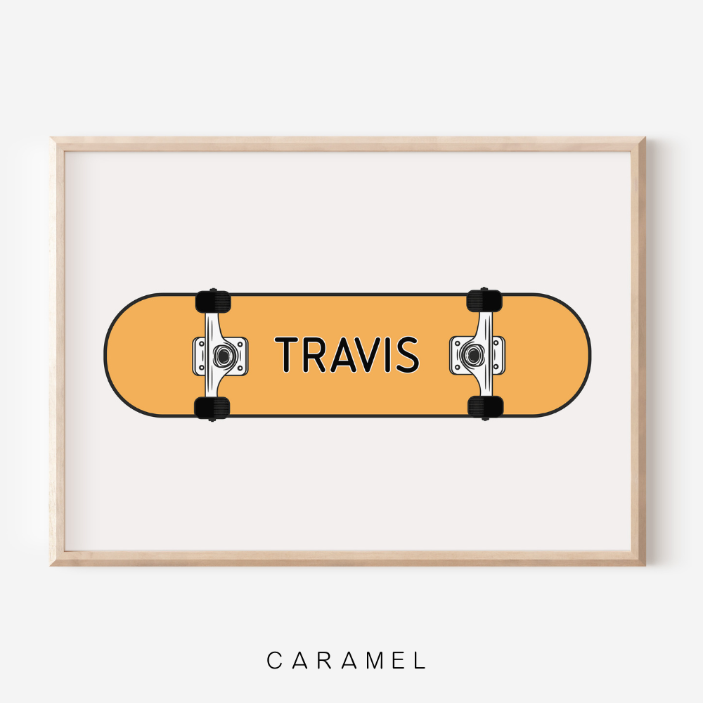 Skateboard Personalised | Art Print