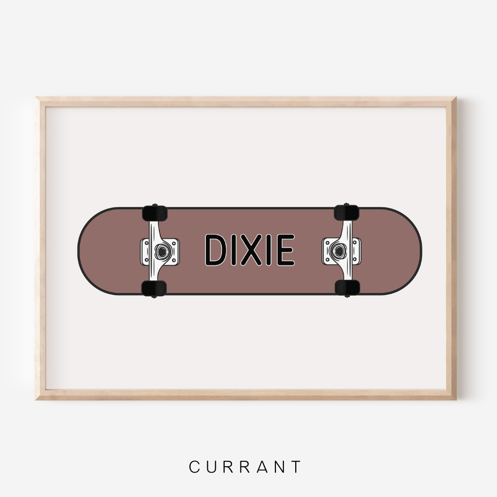 Skateboard Personalised | Art Print