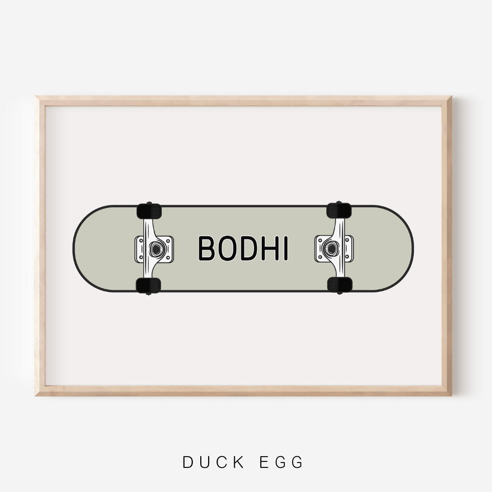 Skateboard Personalised | Art Print
