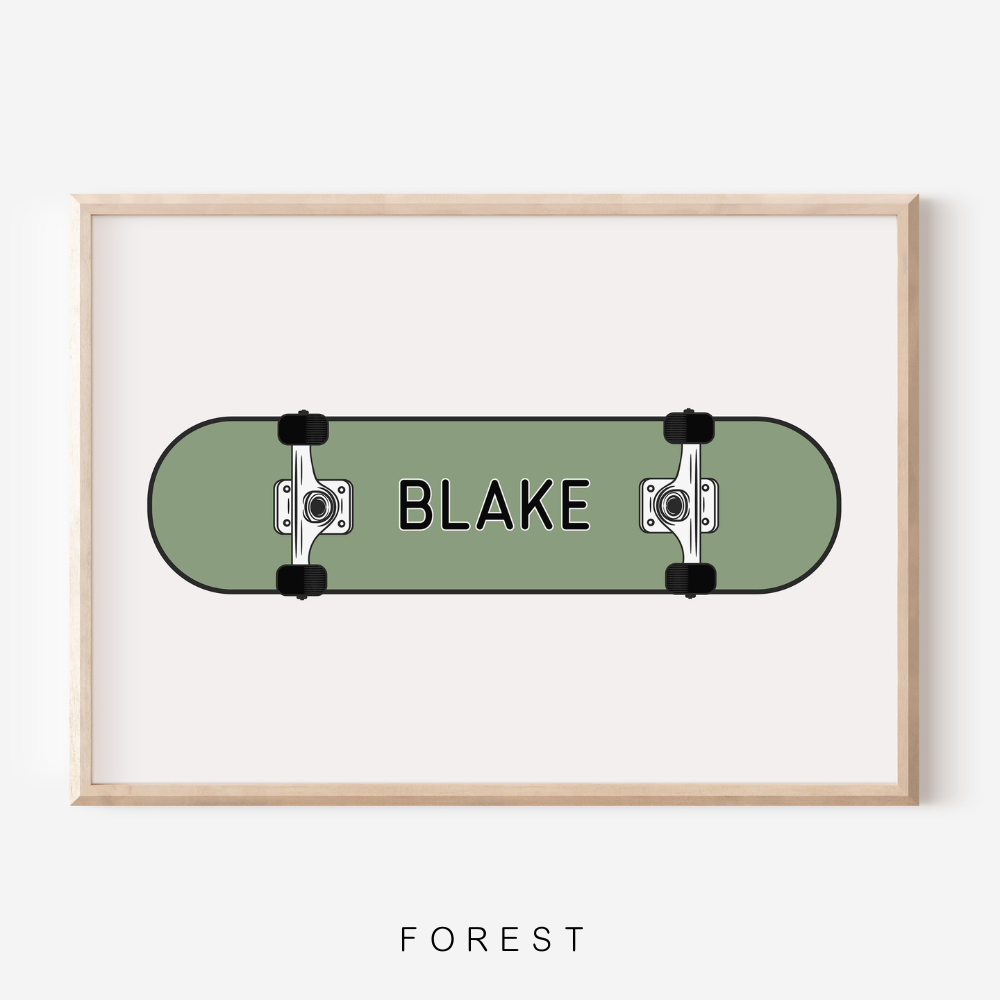 Skateboard Personalised | Art Print