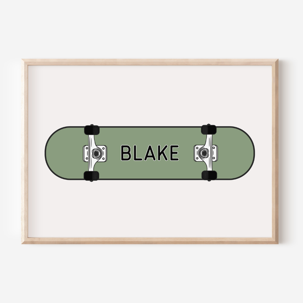 Skateboard Personalised | Art Print