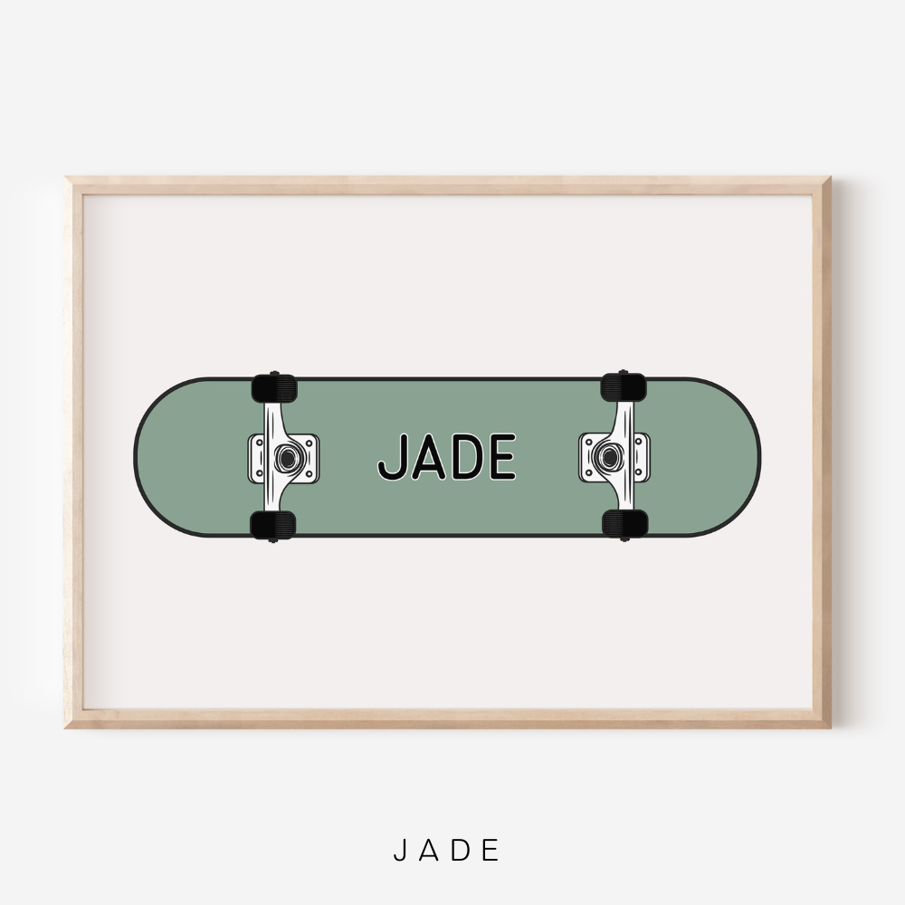 Skateboard Personalised | Art Print