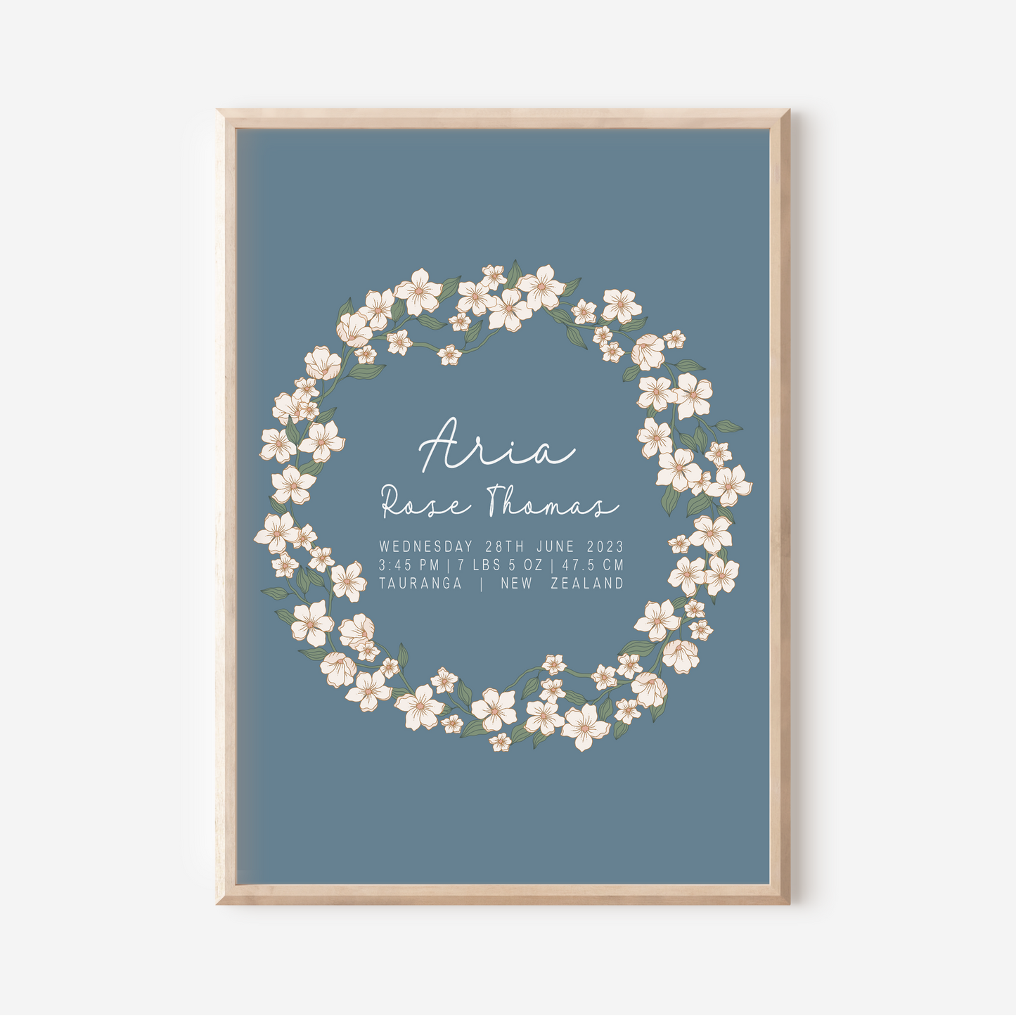 Daisy - Birth Detail Keepsake Print