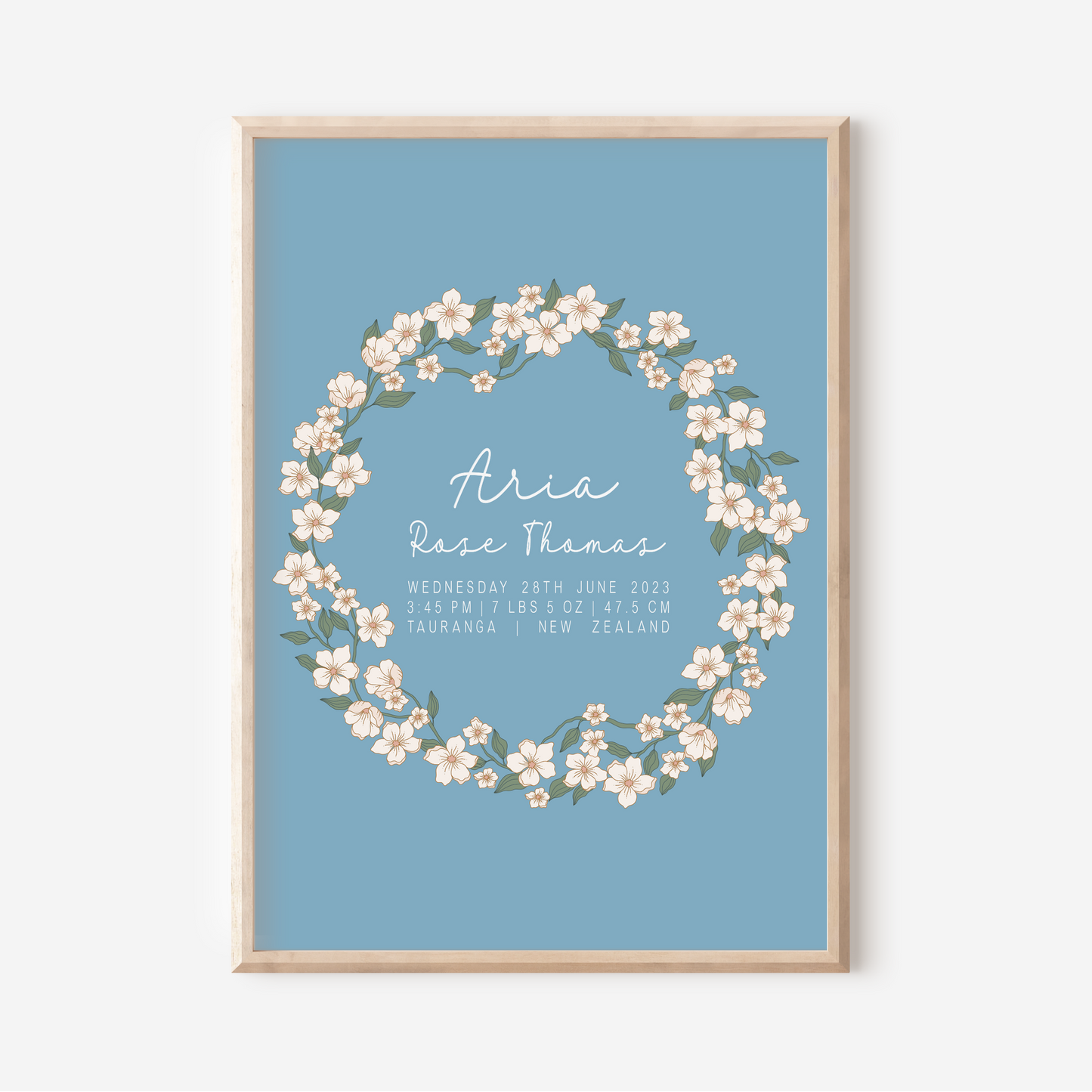 Daisy - Birth Detail Keepsake Print